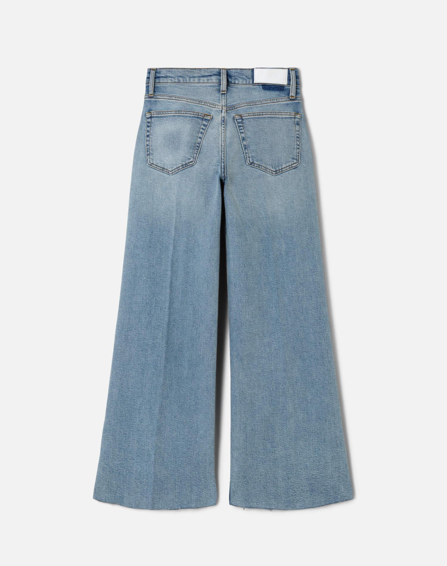 Comfort Stretch Mid Rise Wide Leg Crop - Undertow Product Image