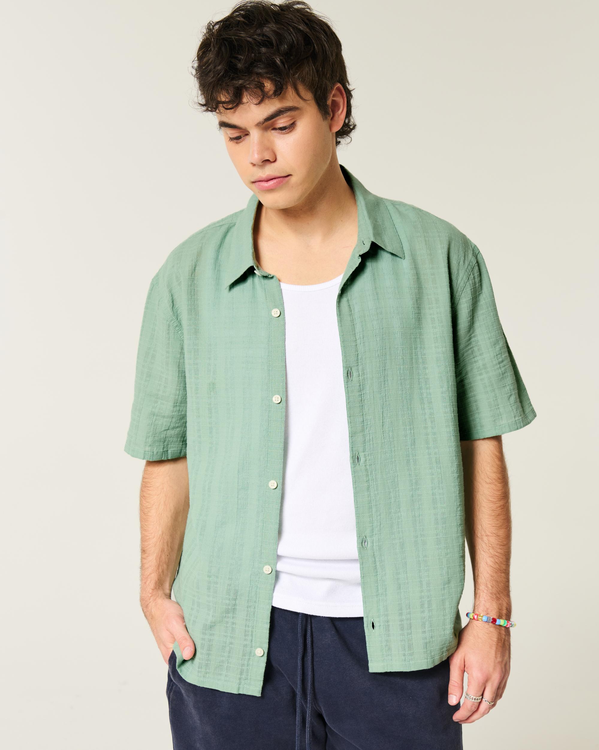 Boxy Short-Sleeve Shirt Product Image