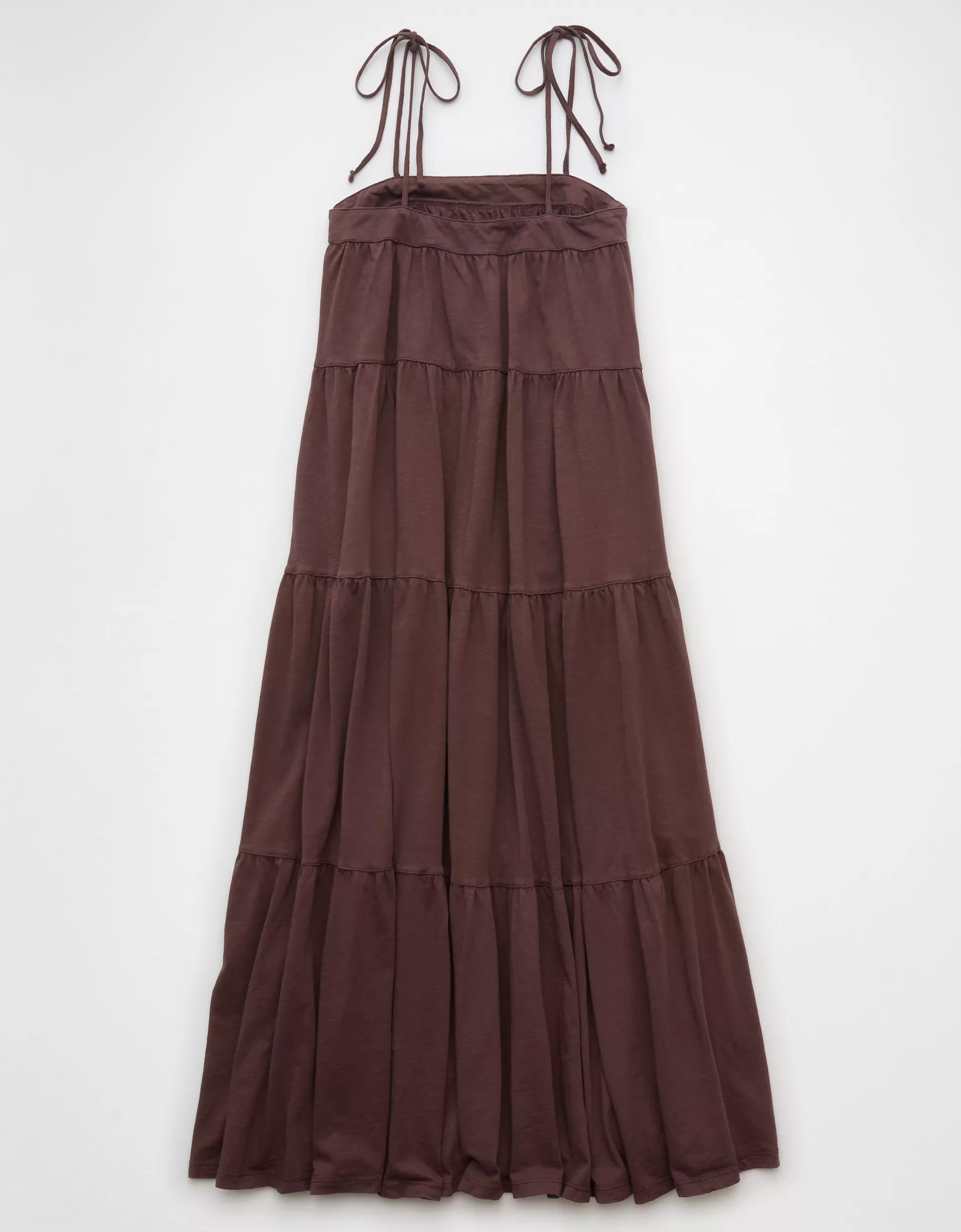 AE Sunchaser Knit Tie Shoulder Maxi Dress Product Image