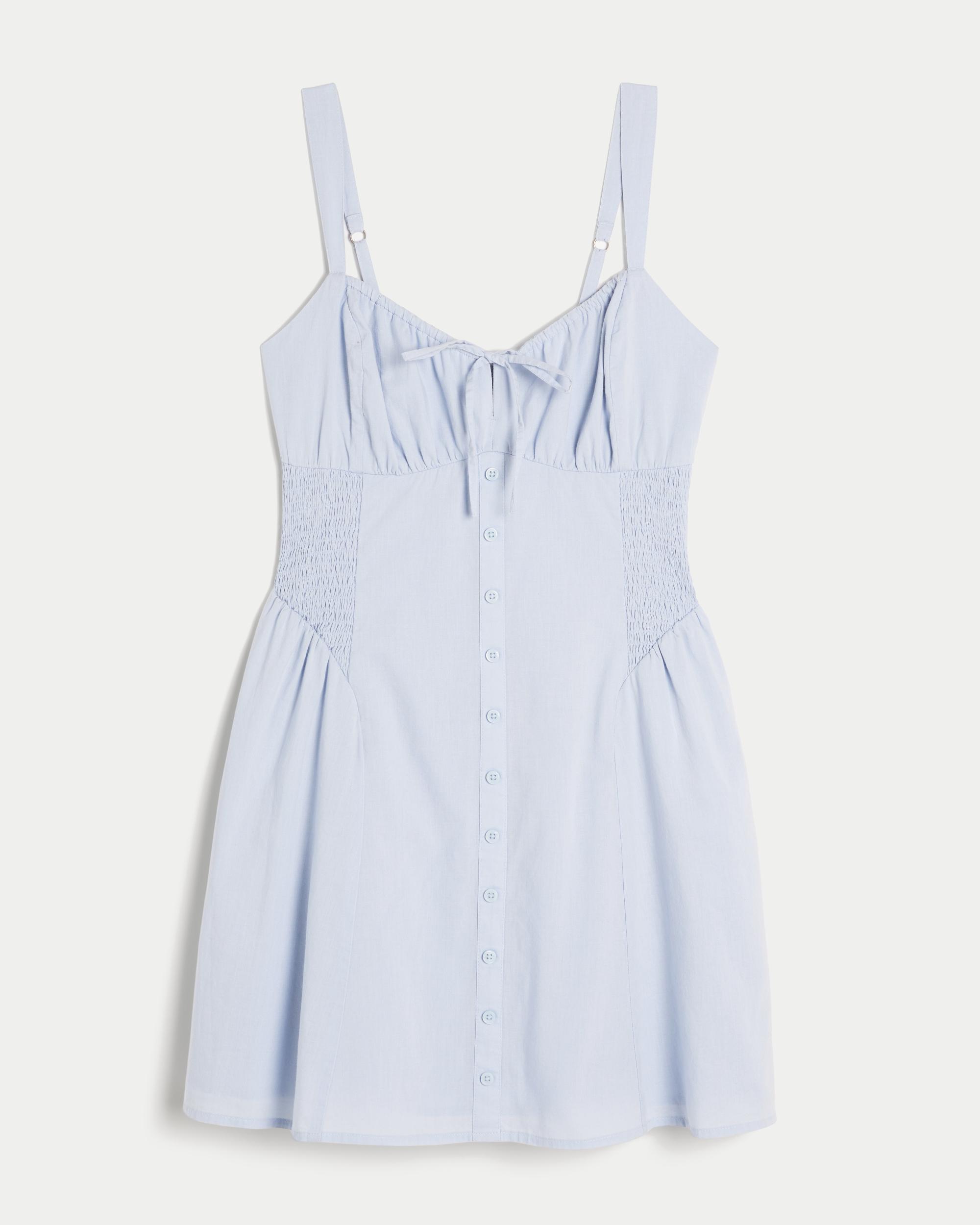 Hollister Sofia Button Front Mini Dress Product Image