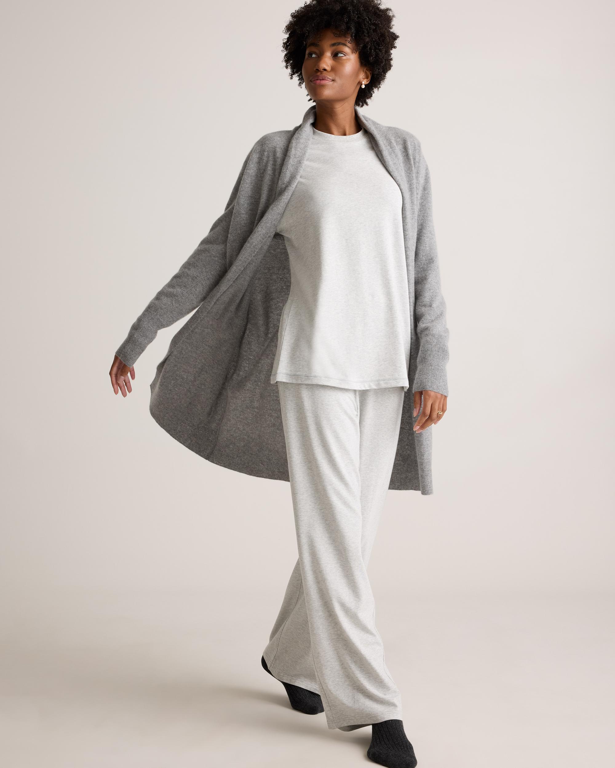 Quince | Women's Dream Lounge Oversized Long Sleeve Pajama Set Cotton Product Image