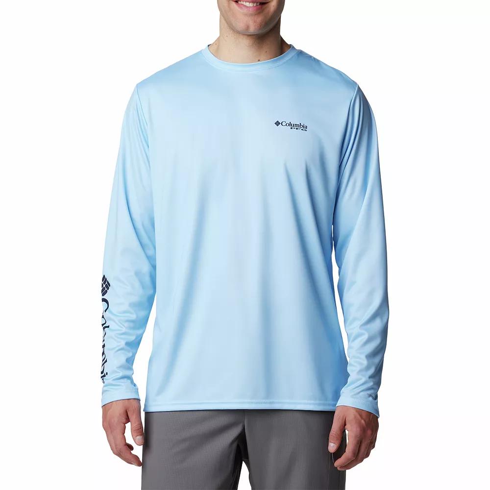 Columbia Mens PFG Terminal Tackle Fins and Stripes Long Sleeve Shirt- Product Image