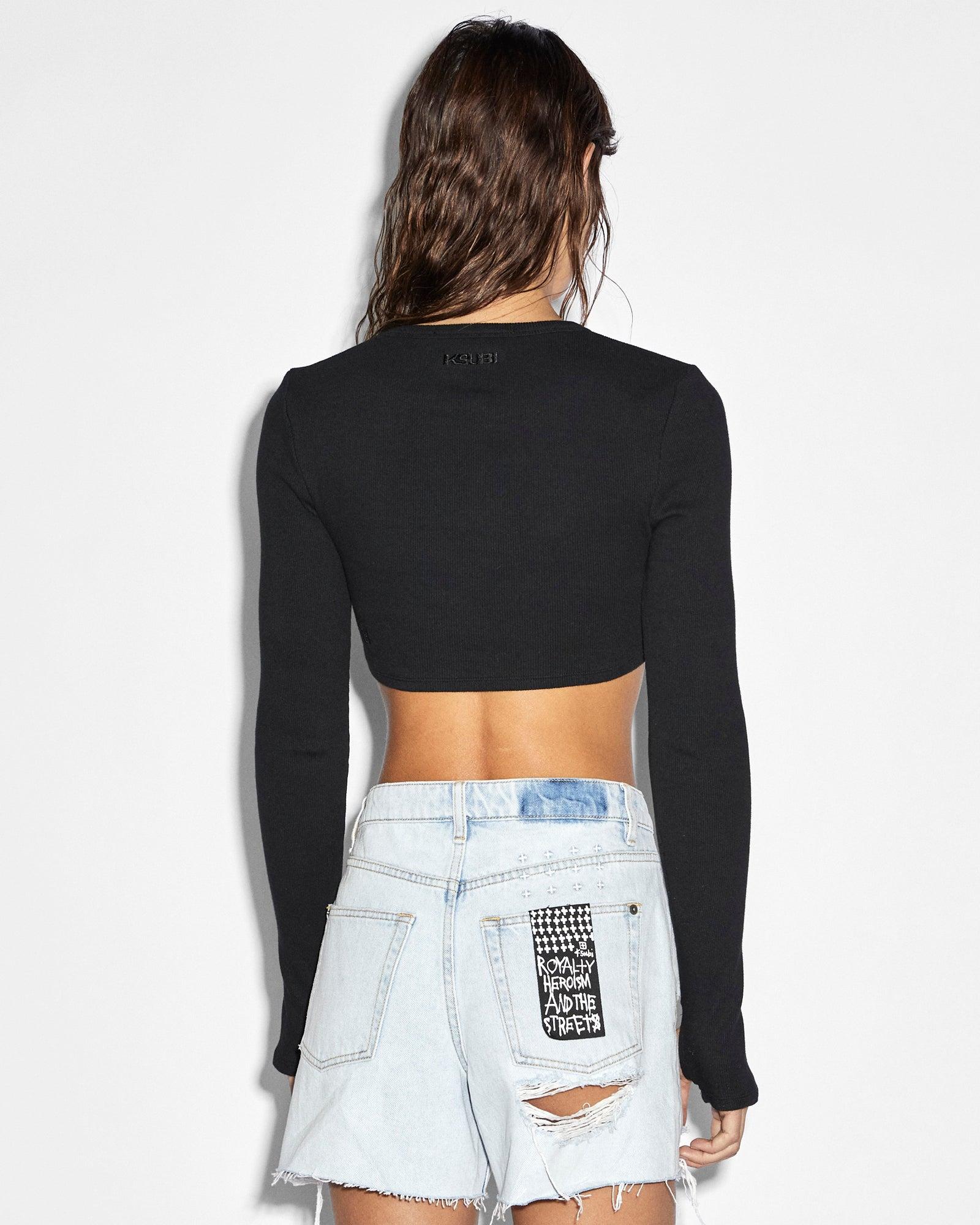 SYNDICATE CROP LS TEE BLACK Female Product Image