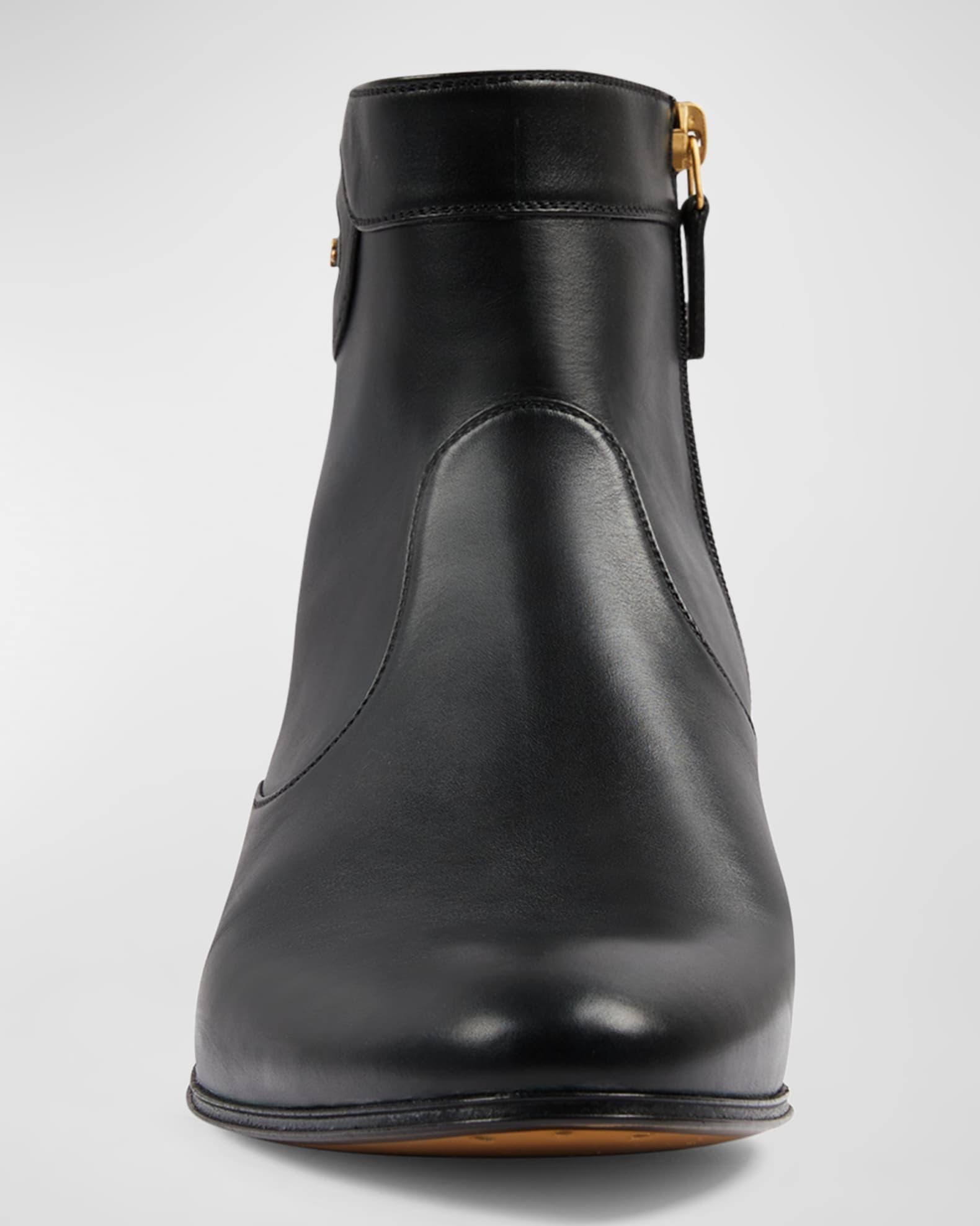 Men's Adel GG Leather Ankle Boots Product Image