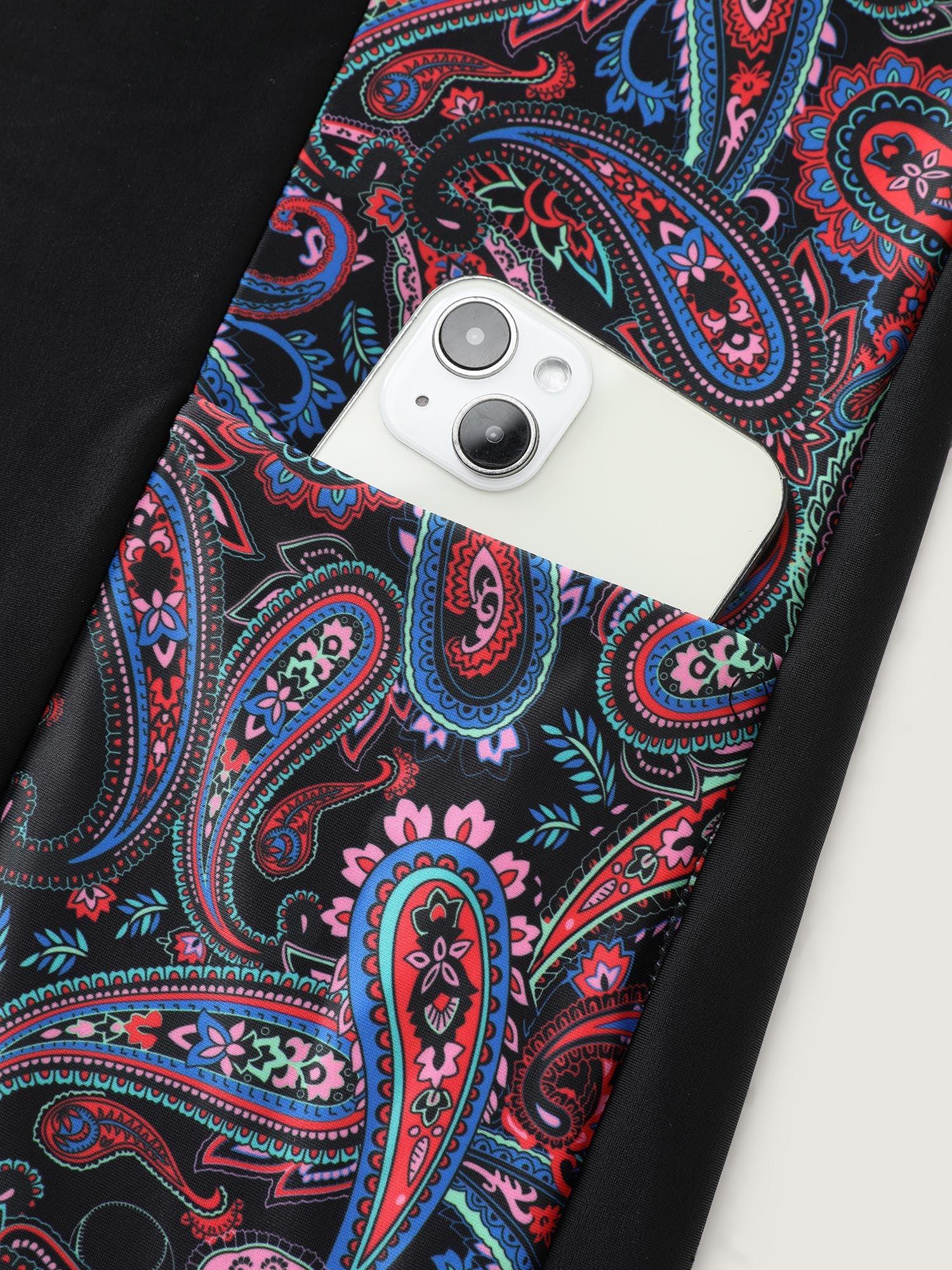 Floral Color Contrast Pockets Swim Dress Female Product Image