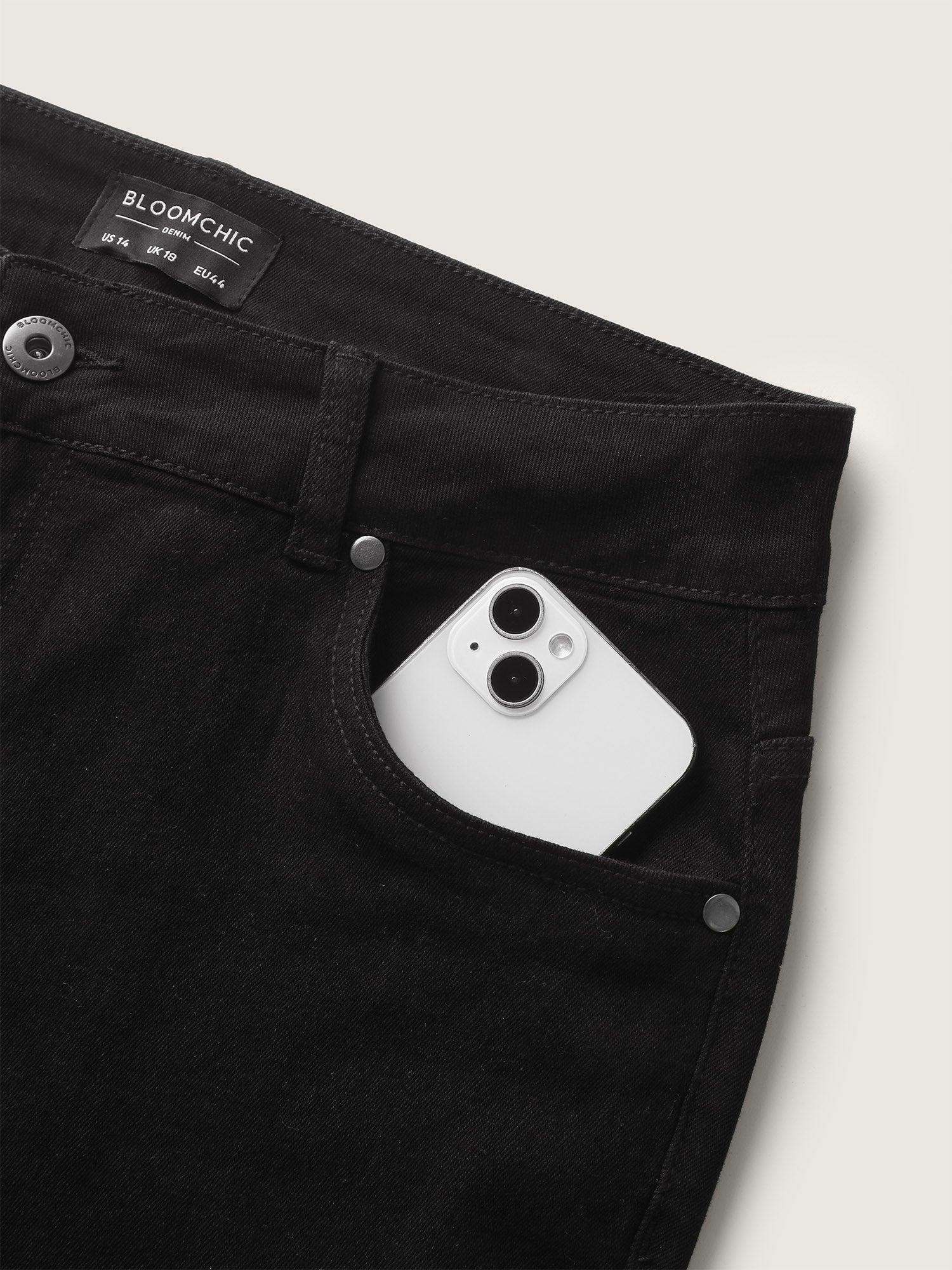 Skinny Very Stretchy High Rise Black Wash Sculpt Waist Jeans Female Product Image