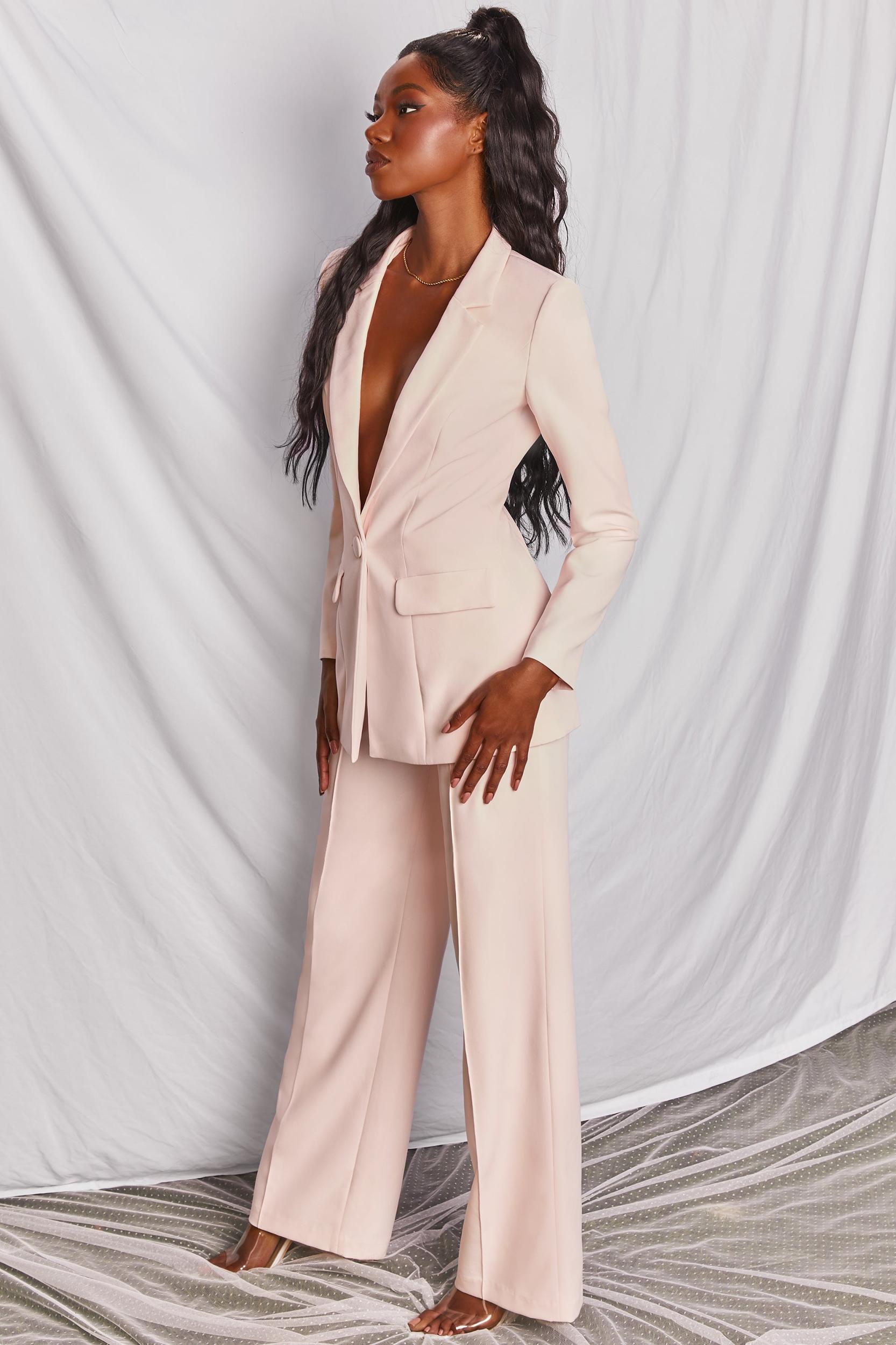 Wide Leg Trousers in Pink Product Image