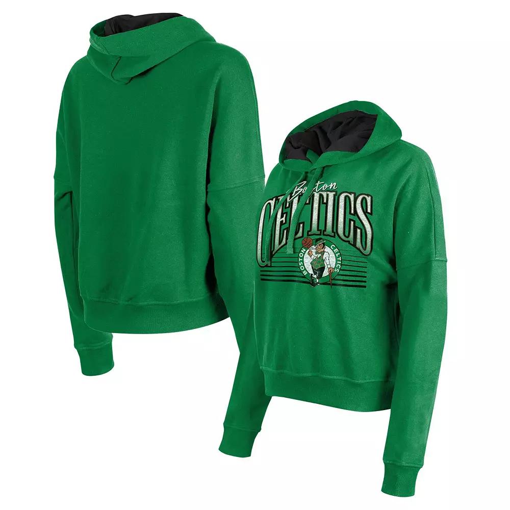 Women's New Era Kelly Green Boston Celtics Boxy Pullover Hoodie, Size: Small Product Image