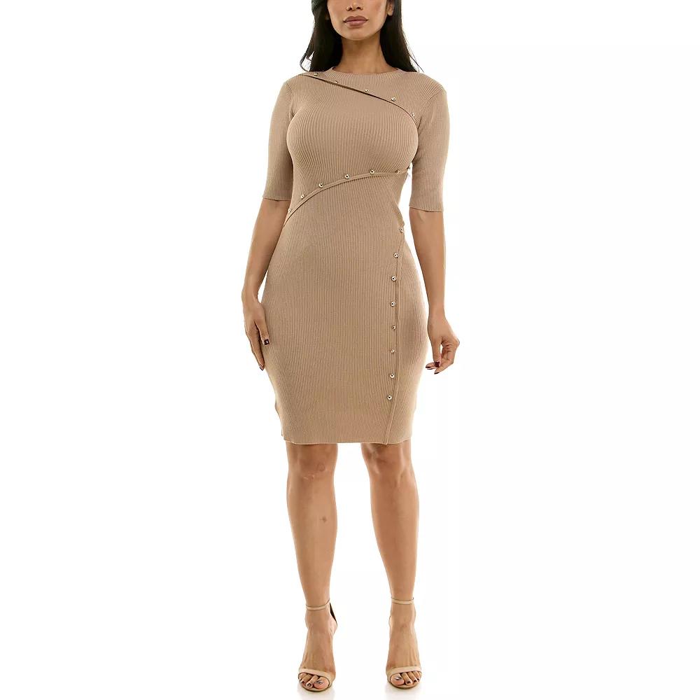 Women's Nina Leonard Mockneck Sweater Dress, Size: Medium Product Image