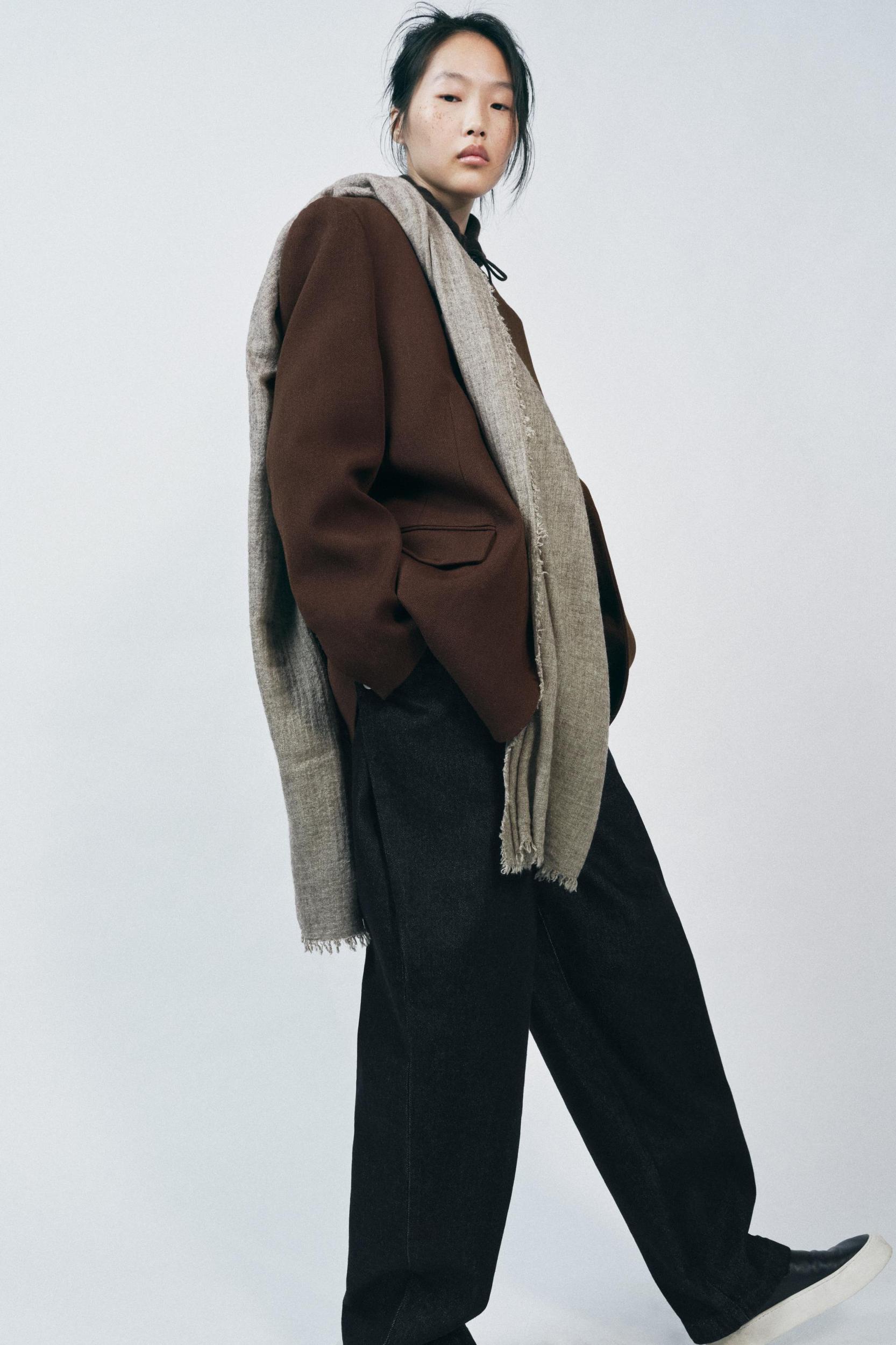 RUSTIC WOOL BLEND SCARF Product Image