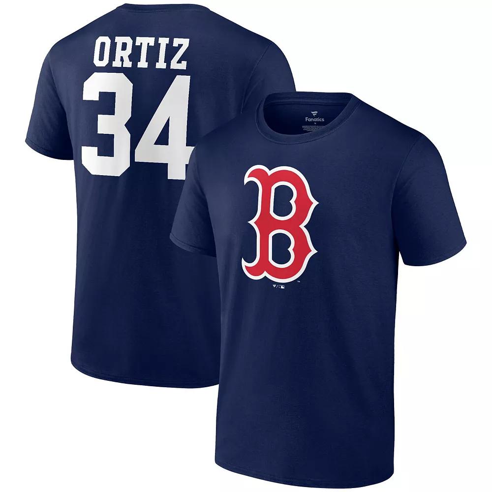 Men's Fanatics Branded David Ortiz Navy Boston Red Sox Logo Graphic T-Shirt,  Product Image