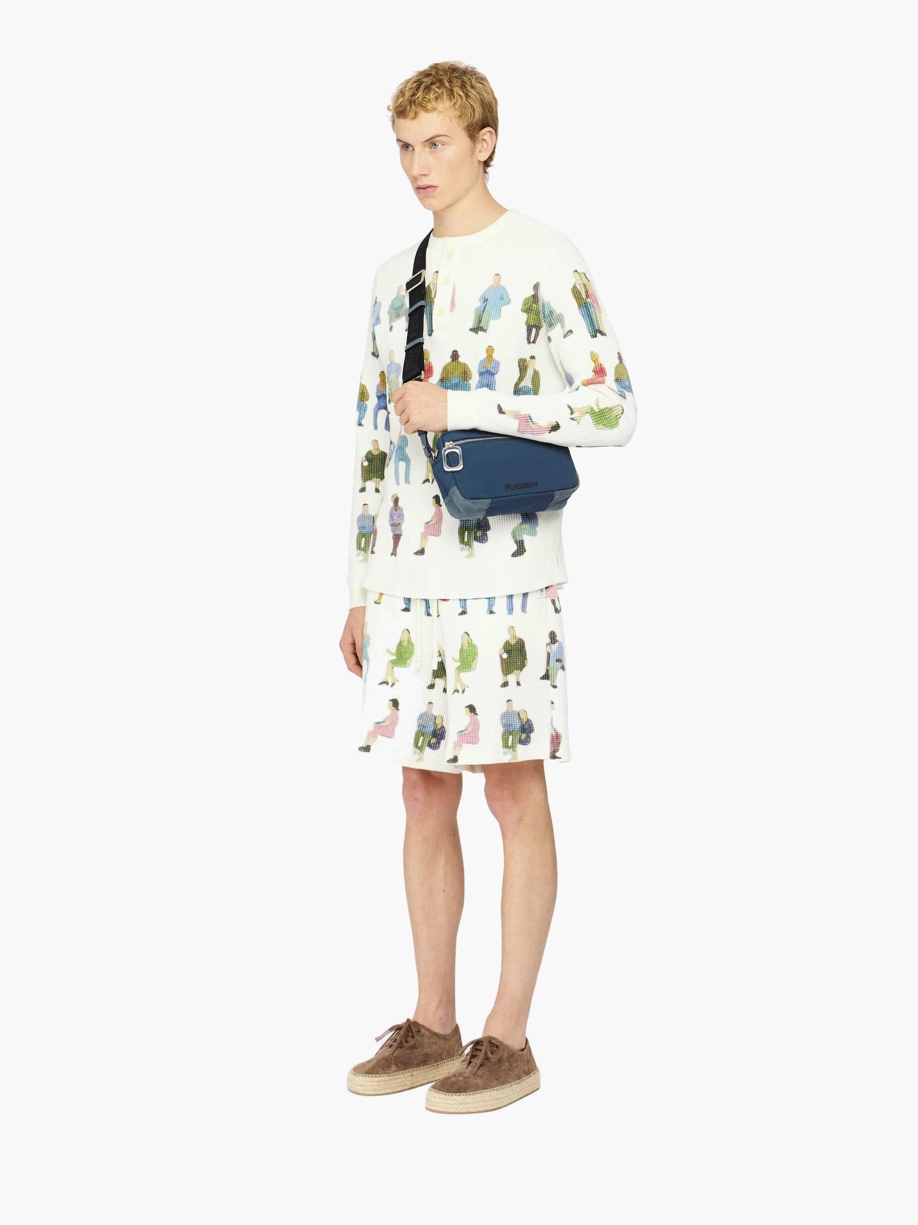 PRINTED WAFFLE SHORTS Product Image