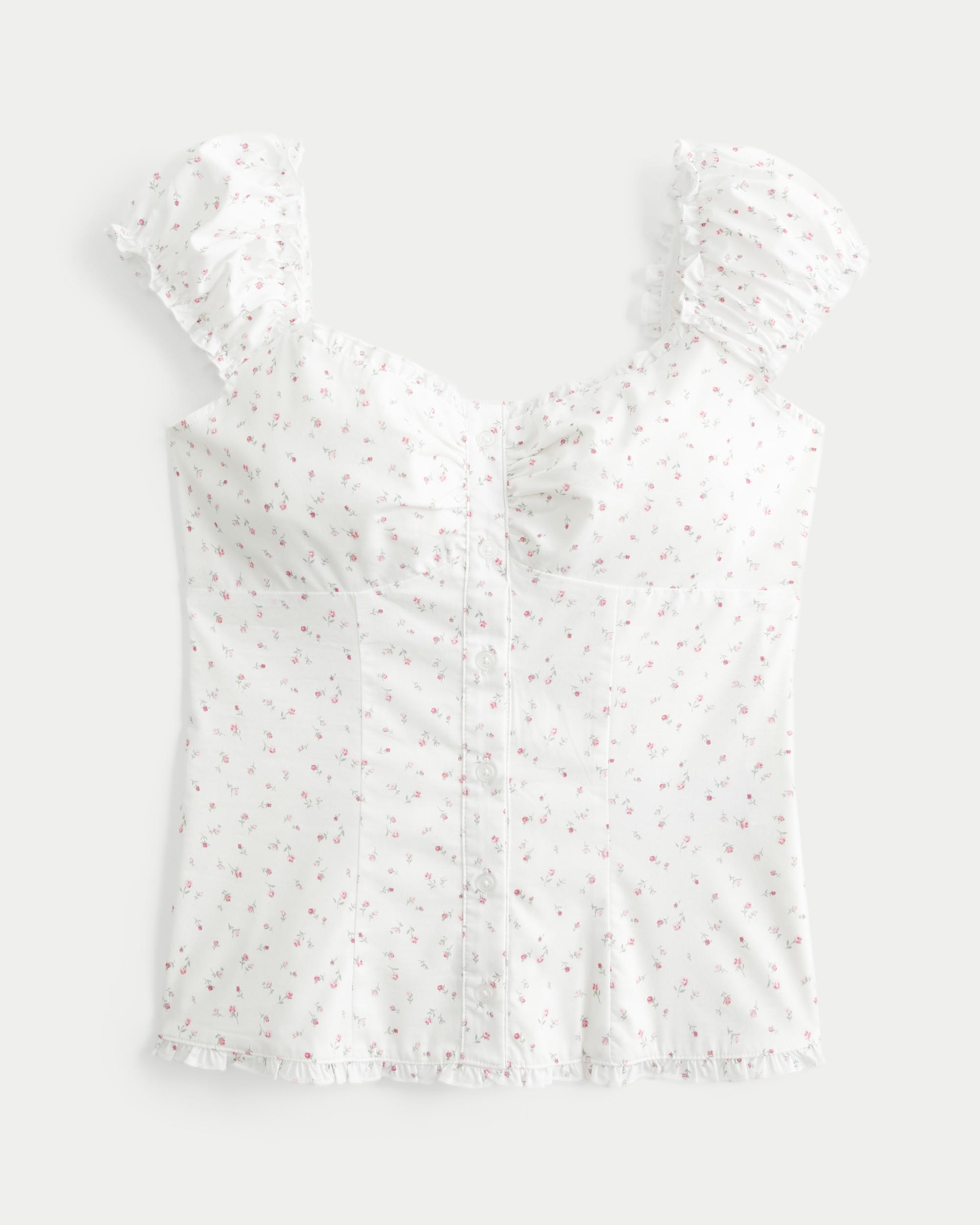 On/Off-the-Shoulder Poplin Blouse Product Image