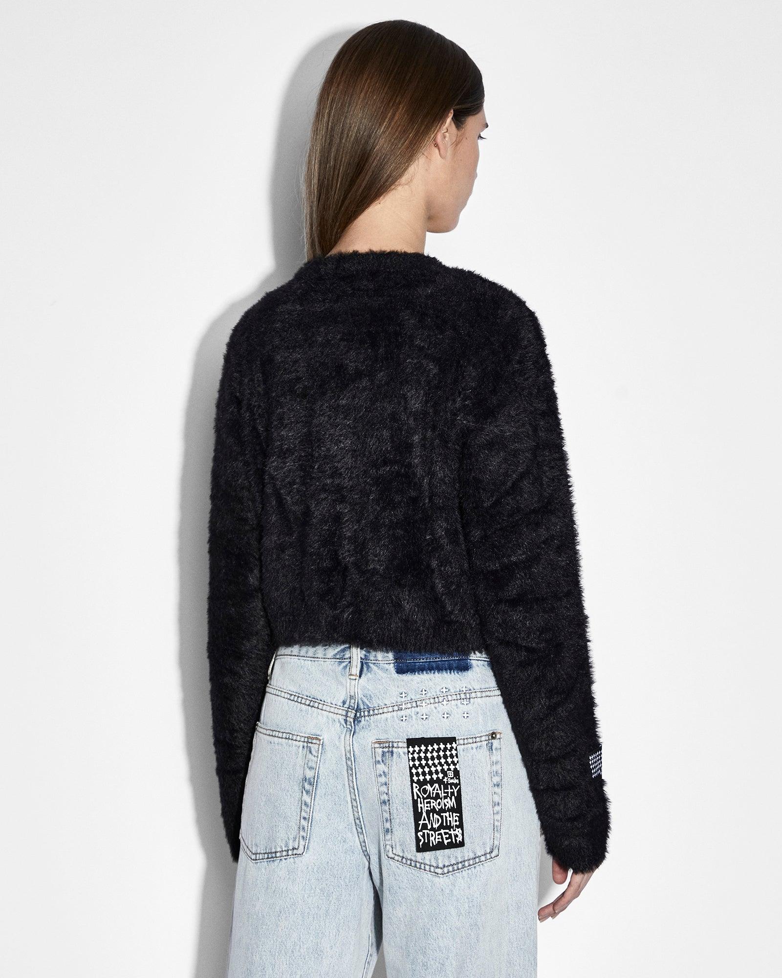 CROPPED SWEATER BLACK Female Product Image