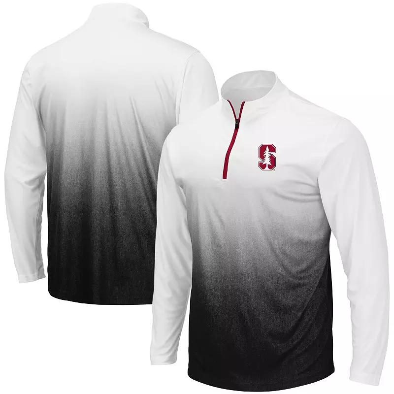Men's Colosseum Gray Stanford Cardinal Magic Team Logo Quarter-Zip Jacket,  Product Image