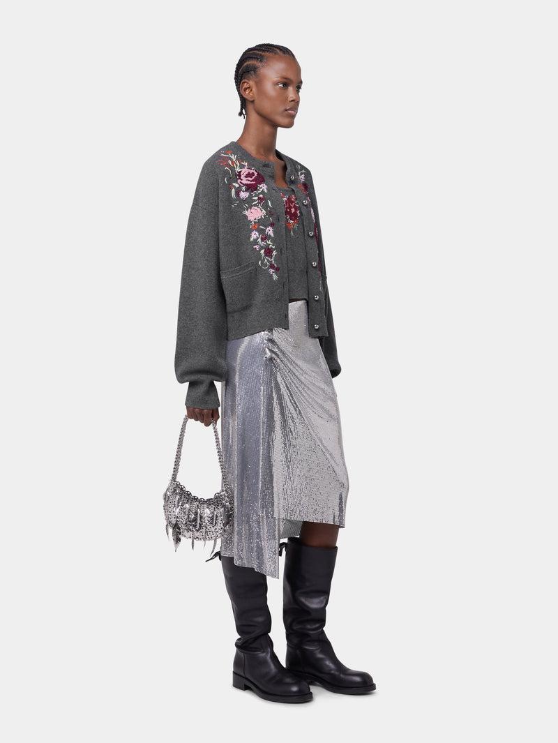 GREY CARDIGAN IN WOOL AND CASHMERE Product Image