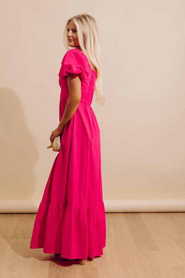 Sweet Serendipity Maxi Dress in Hot Pink Product Image