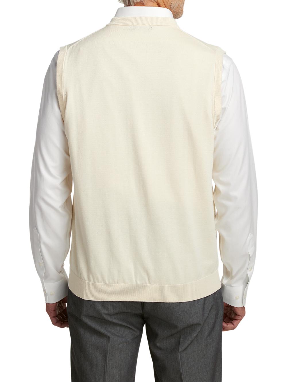 Supima Cotton Vest - Ivory Product Image