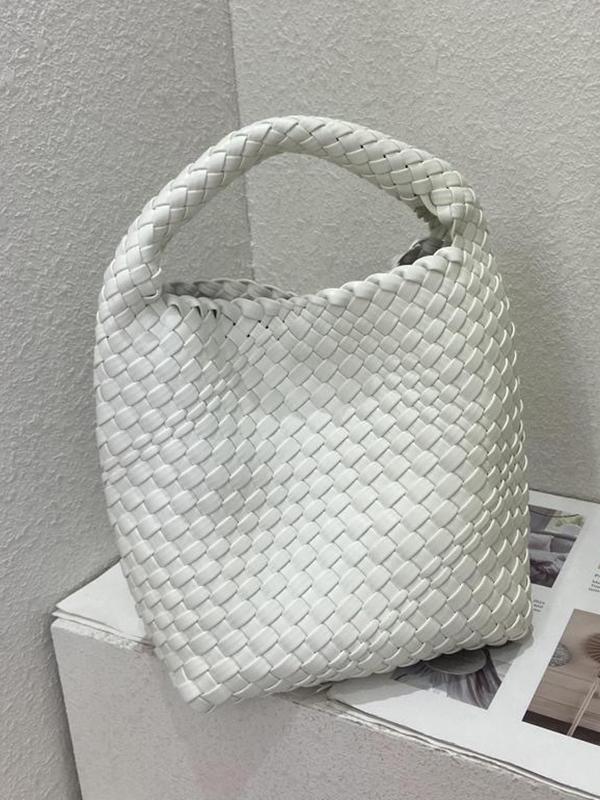 Solid Color Woven Bags Handbags Product Image