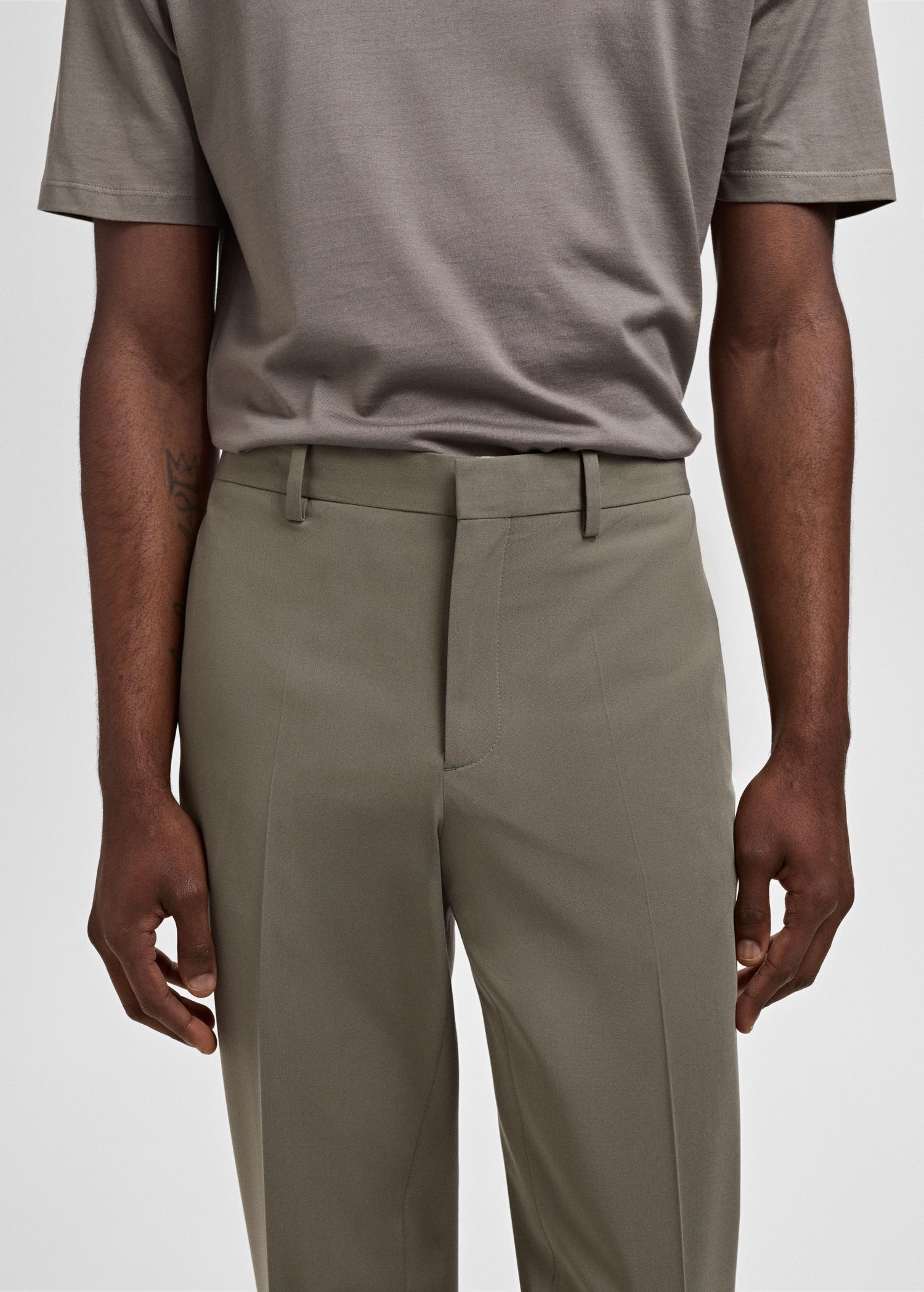 Stretch fabric super slim-fit suit trousers - Men | MANGO USA Product Image