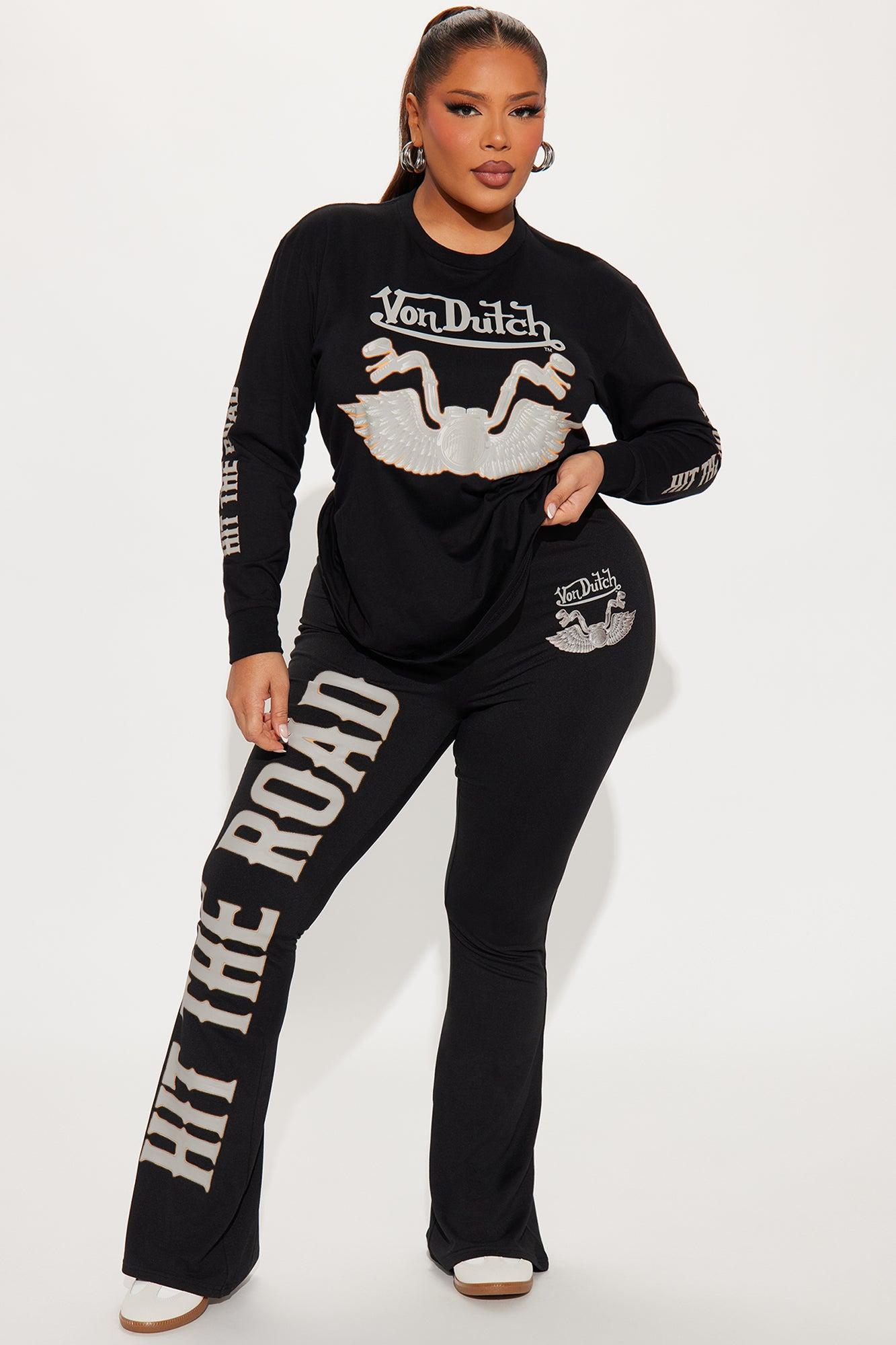 Von Dutch Hit The Road Long Sleeve Top - Black Product Image