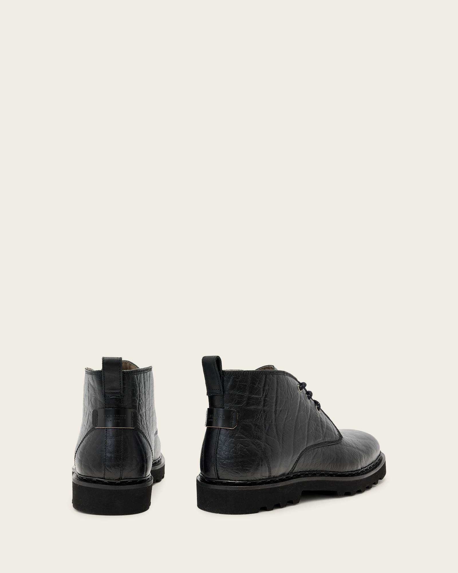 Skiff Boots BLACK GRAIN | ALLSAINTS US Product Image