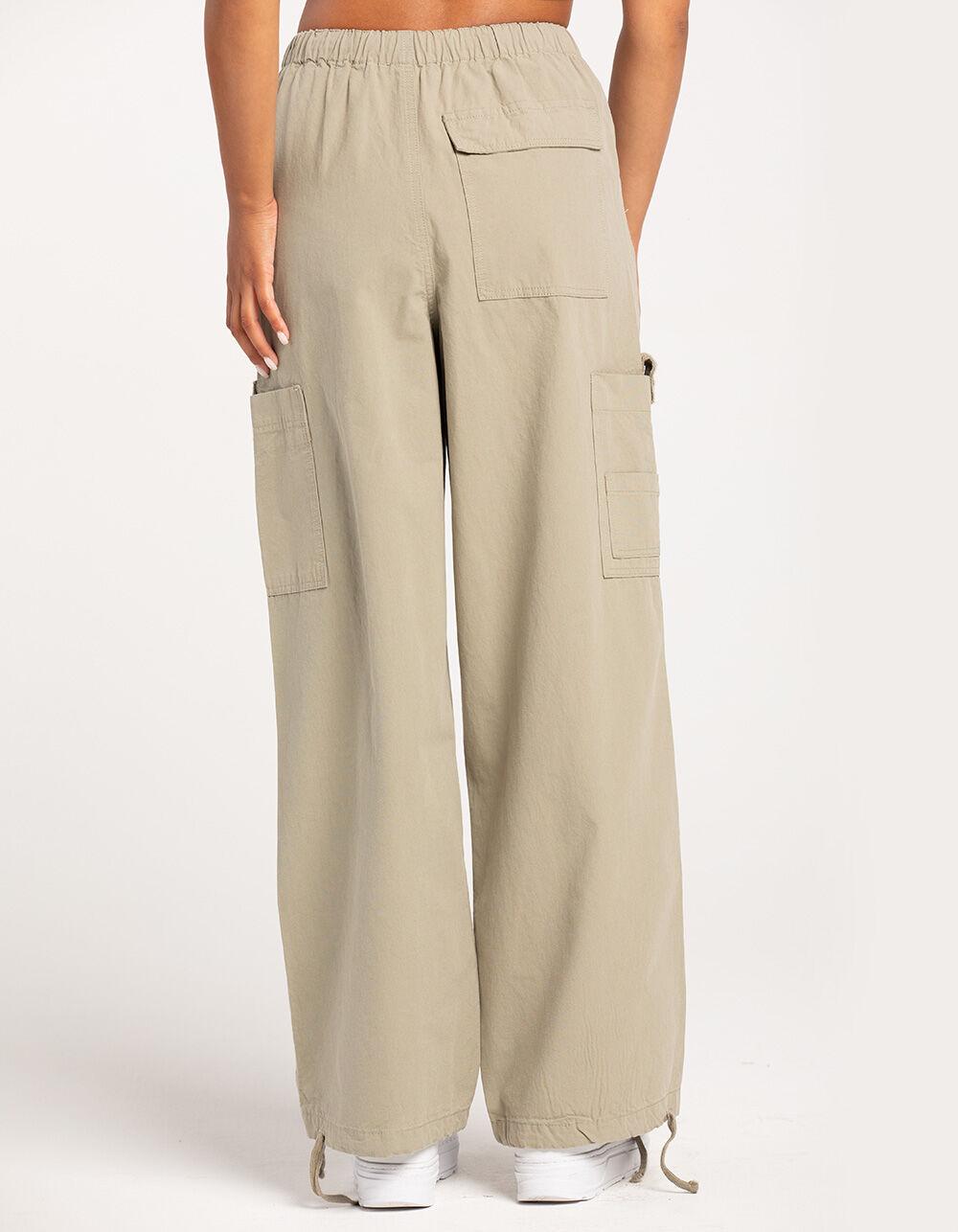 RSQ Womens Low Rise Parachute Cargo Pants - SAGE Product Image