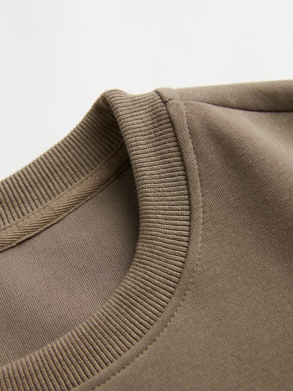 Solid Color Sleeve Embellished Oversized Hoodie Product Image