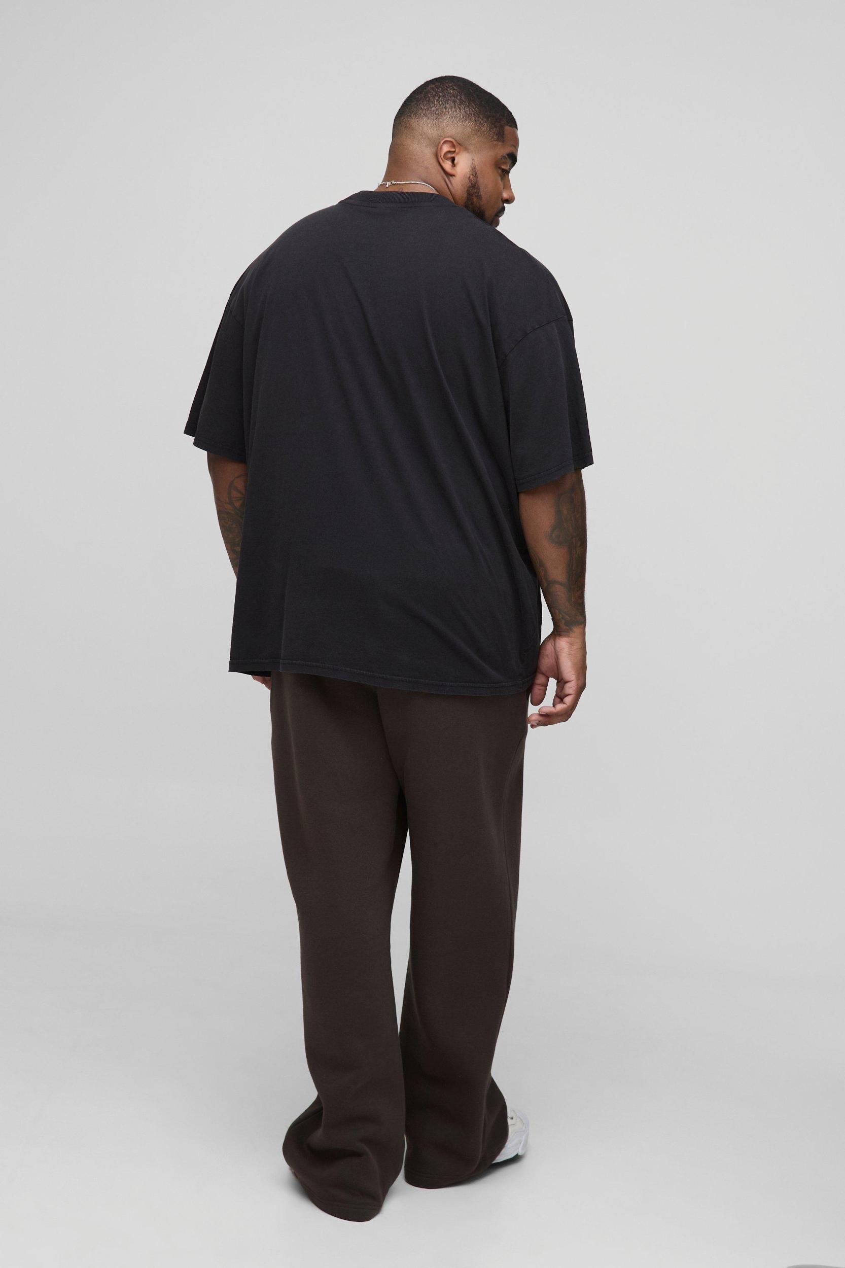 Plus Oversized Nirvana License Acid Wash Print T-Shirt | boohooMAN USA Product Image