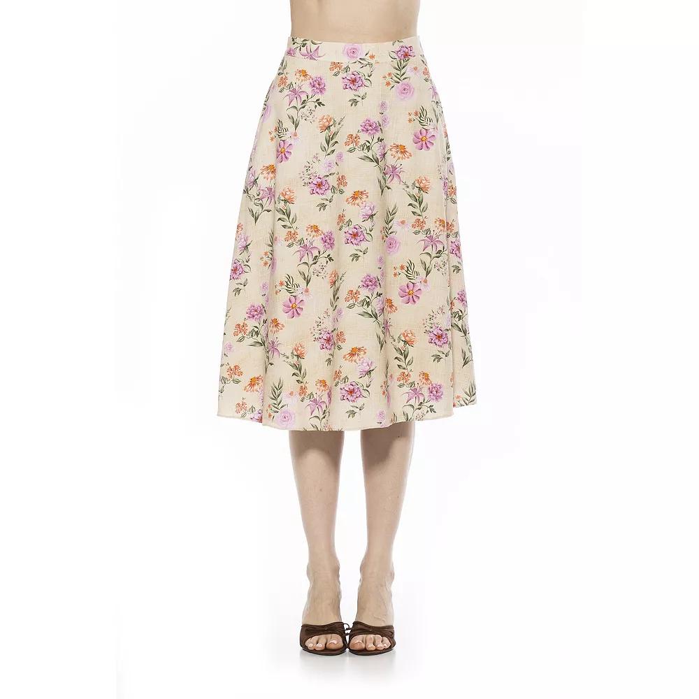 Women's ALEXIA ADMOR Mabel Midi Flared Skirt,  Product Image