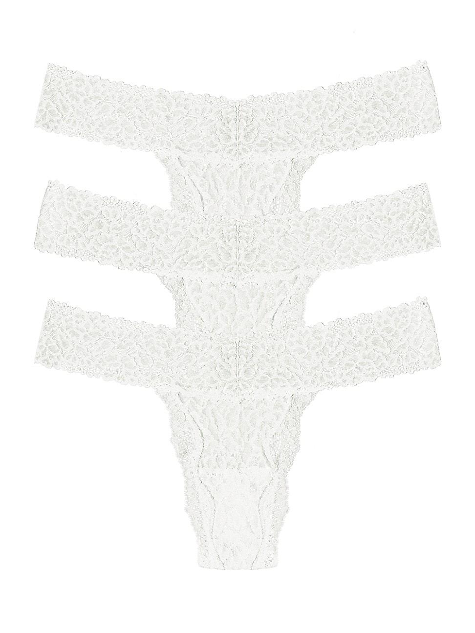 Womens 3-Pack Lace Thongs Product Image