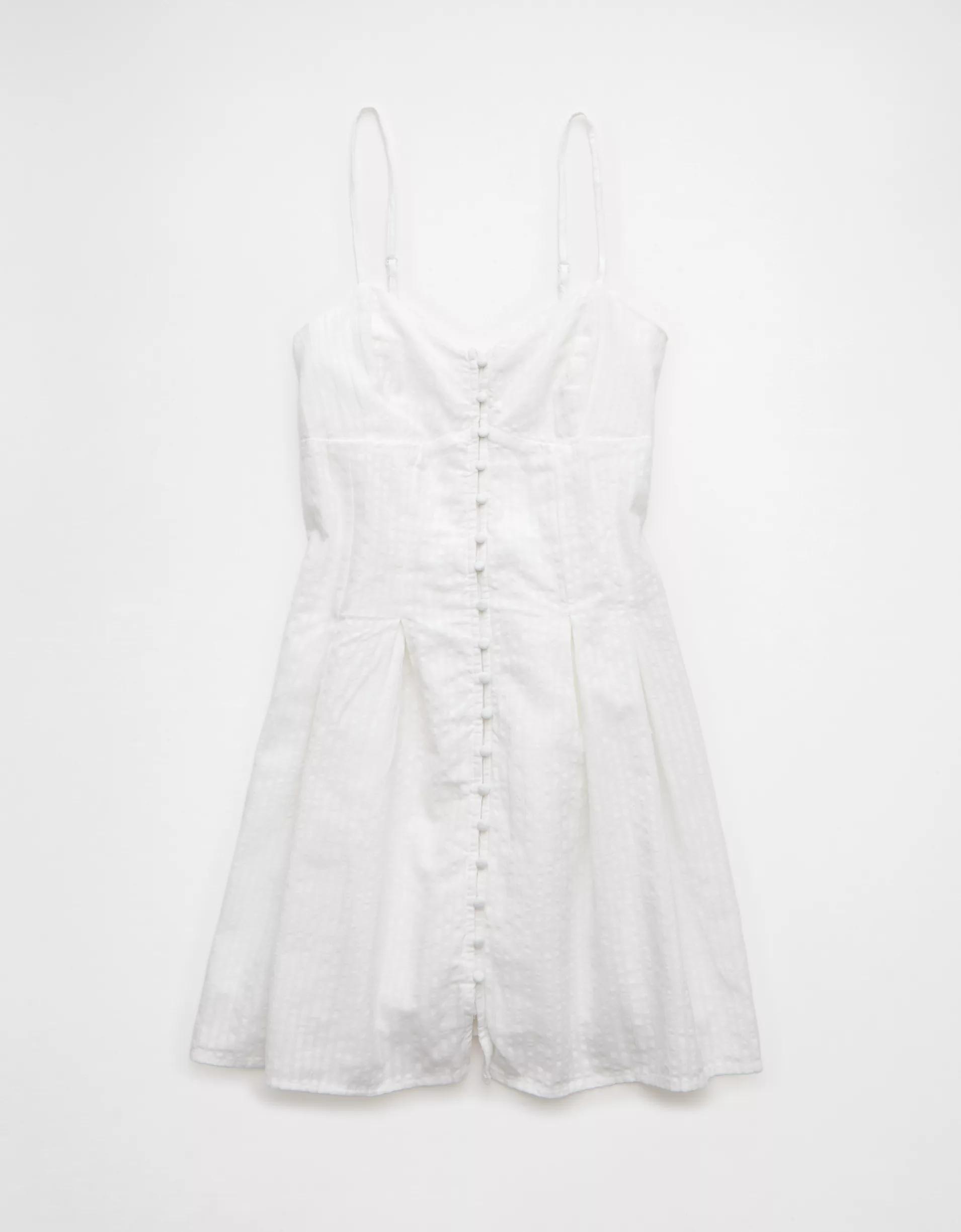 AE Sweetheart Button-Up Mini Dress Product Image