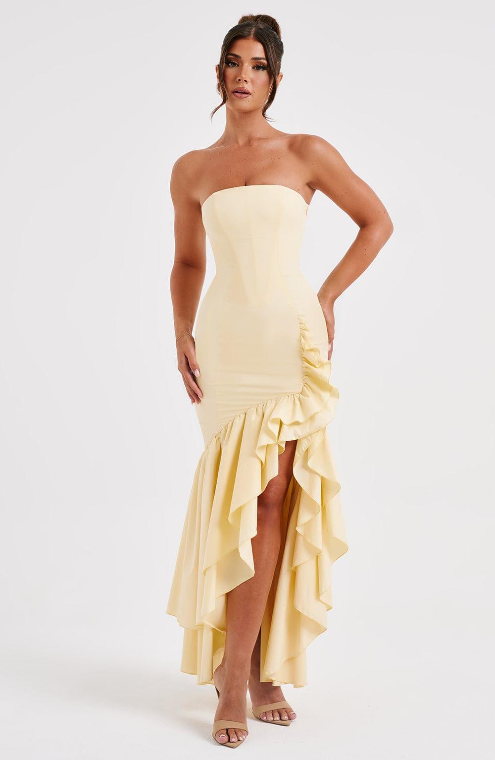 Angelina Maxi Dress - Lemon Product Image