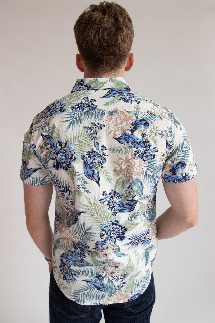 Muted Floral Palms Hawaiian Shirt Product Image
