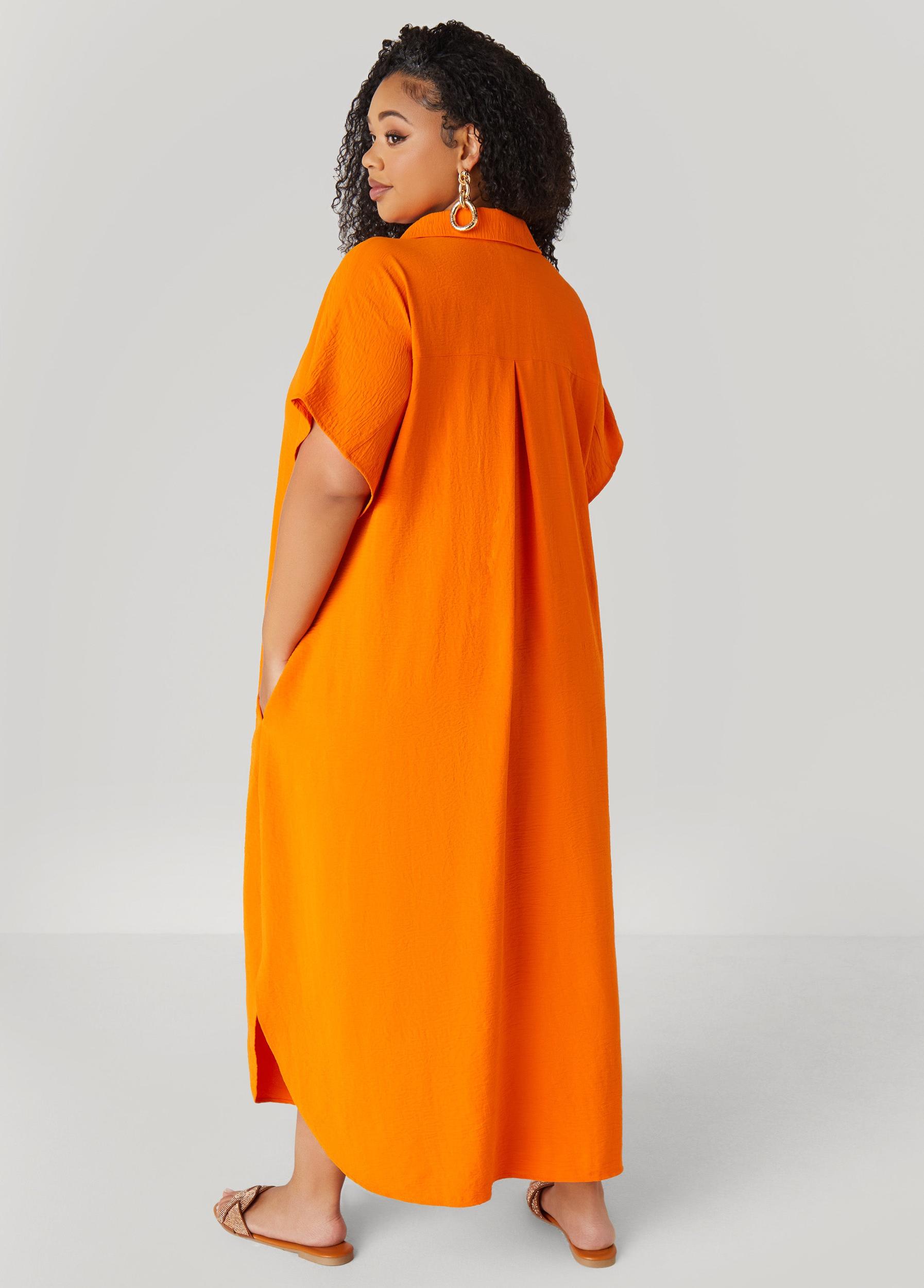 Textured Maxi Shirtdress Product Image