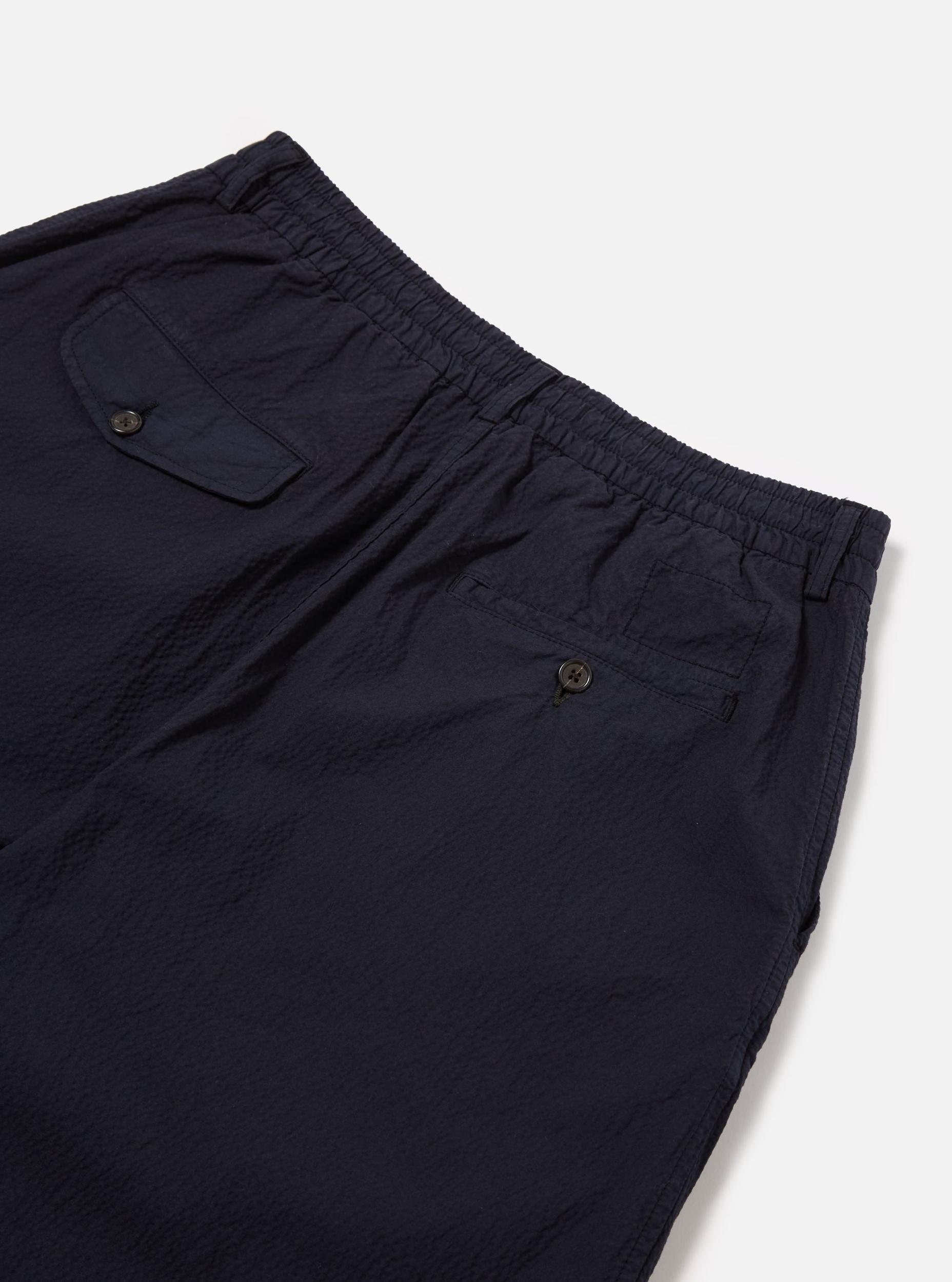 Navy Seersucker II Pleated Track Short Product Image