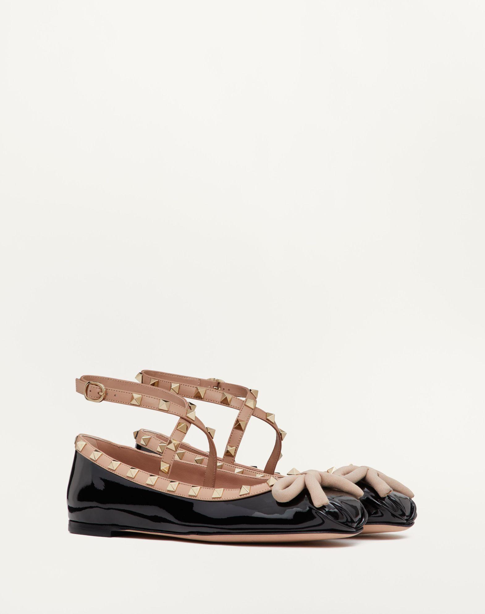 Rockstud Patent Leather Ballerina Product Image