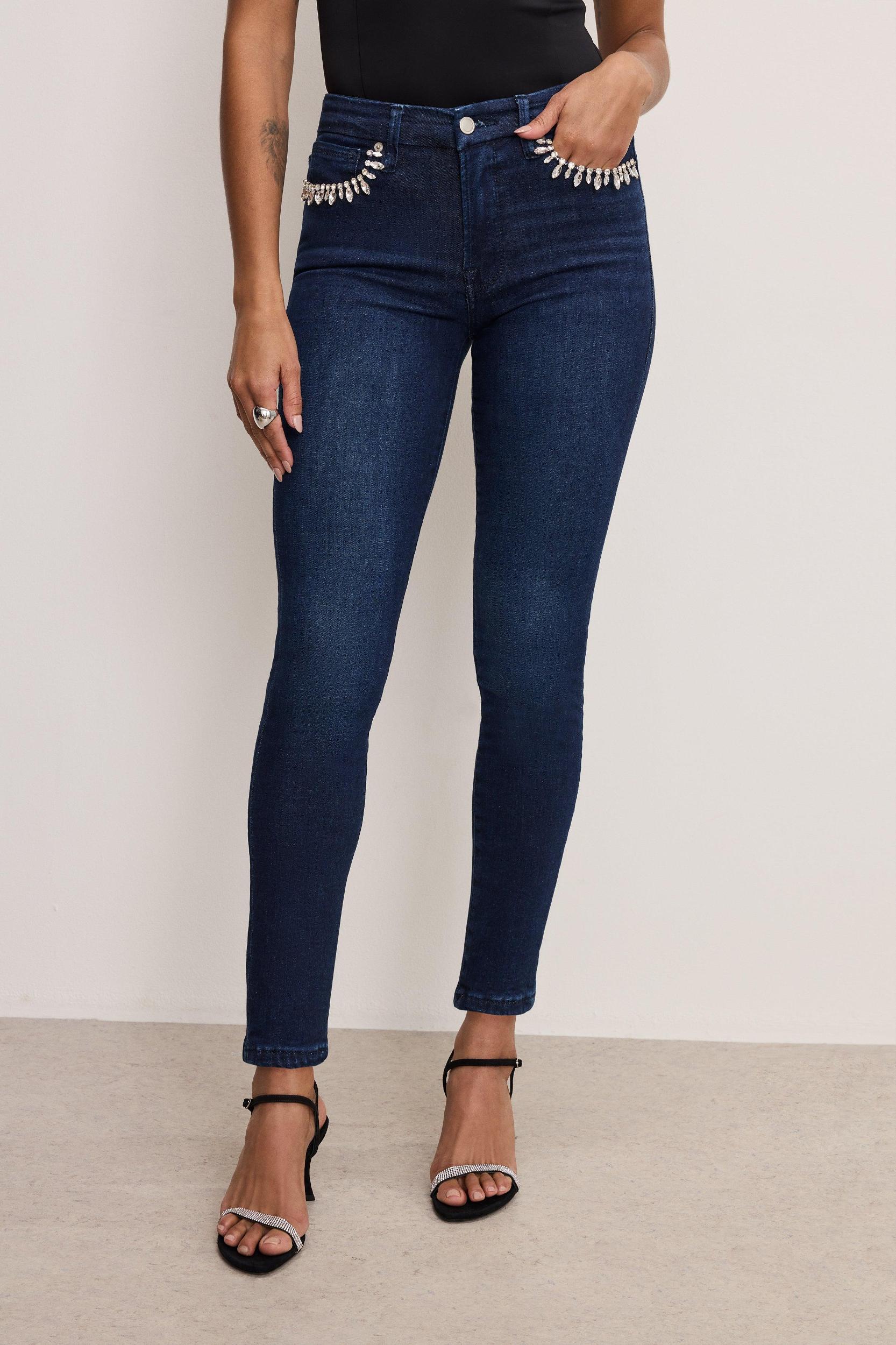 GOOD LEGS SKINNY DIAMOND JEANS | BLUE224 Product Image