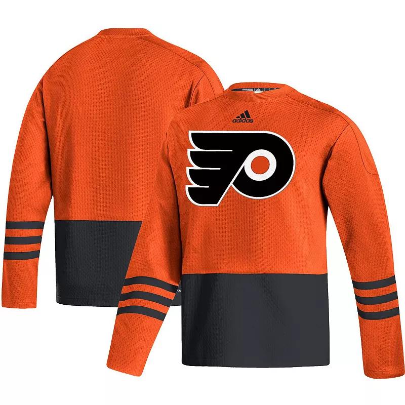 Men's adidas Orange Philadelphia Flyers Logo AEROREADY Pullover Sweater,  Product Image