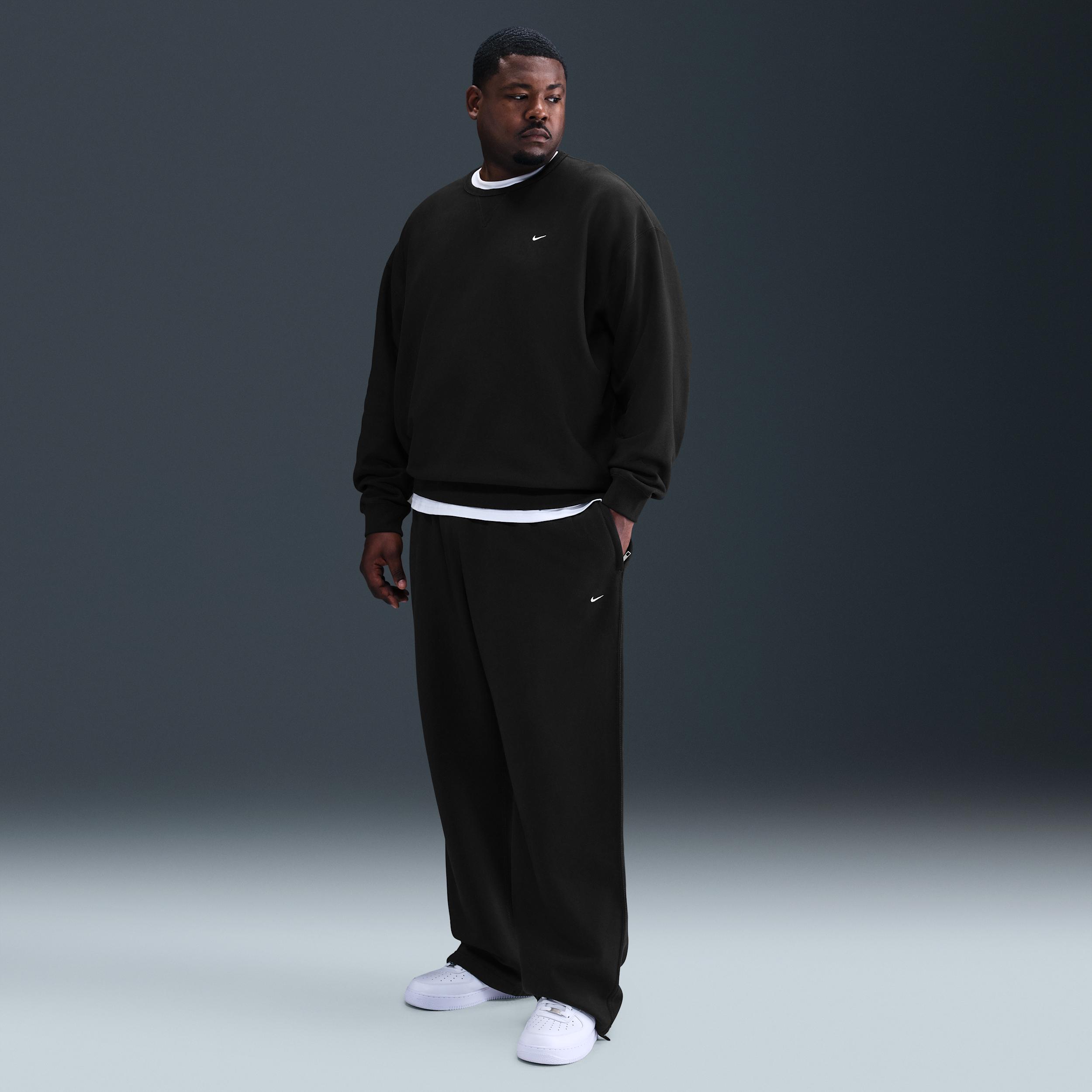 Nike Mens Solo Swoosh Fleece Open-Hem Pants | HV1090-010 Product Image