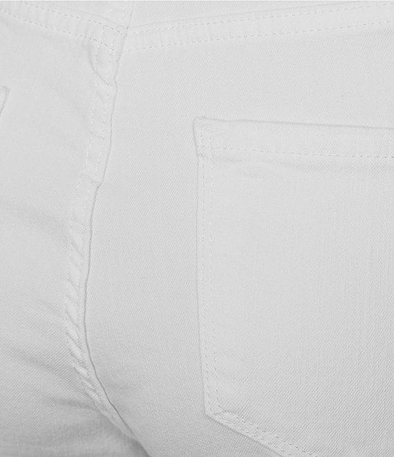 Code Bleu High-Rise Straight-Leg Double Frayed Hem Ankle Jeans Product Image