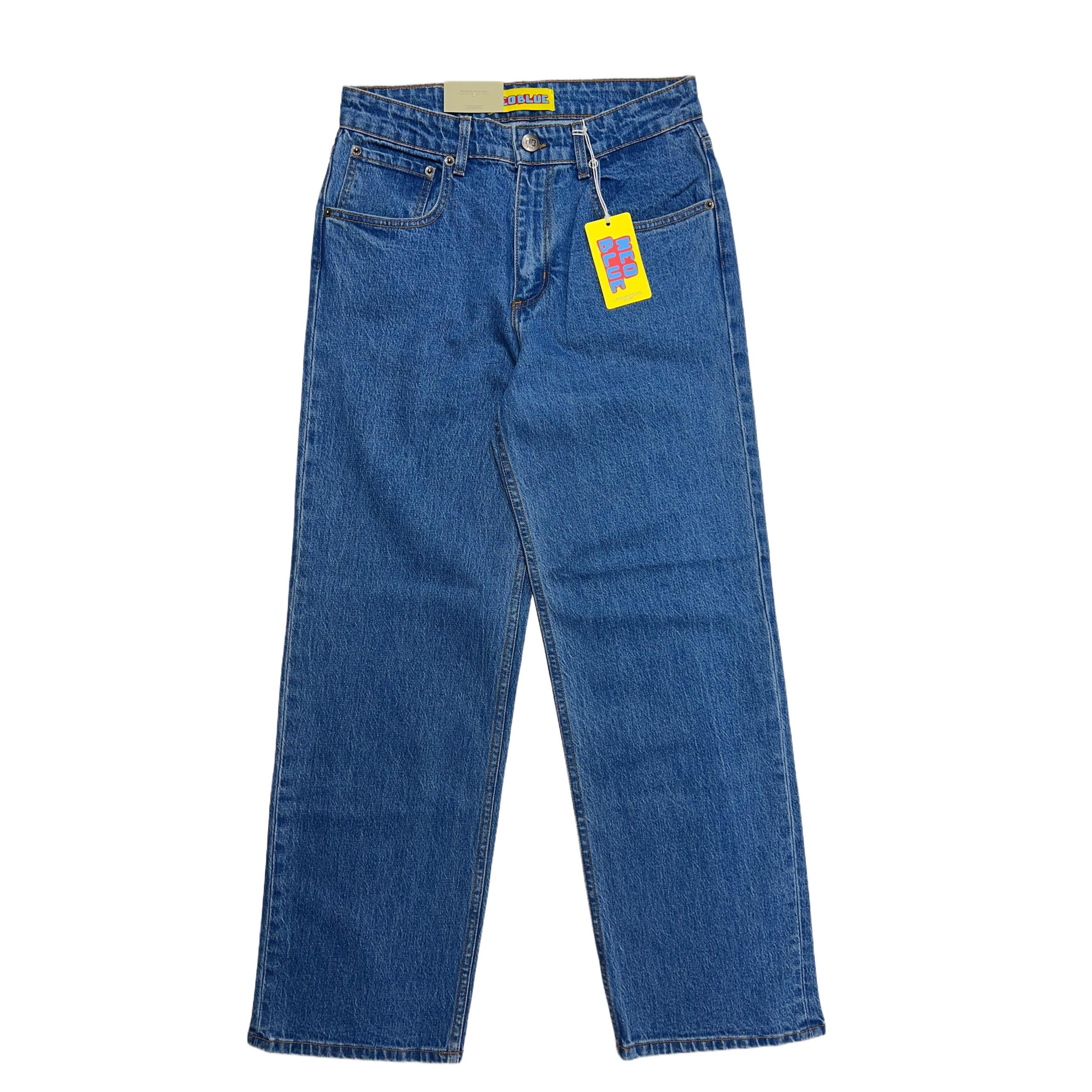 Neo Blue Baggy Pants Male Product Image