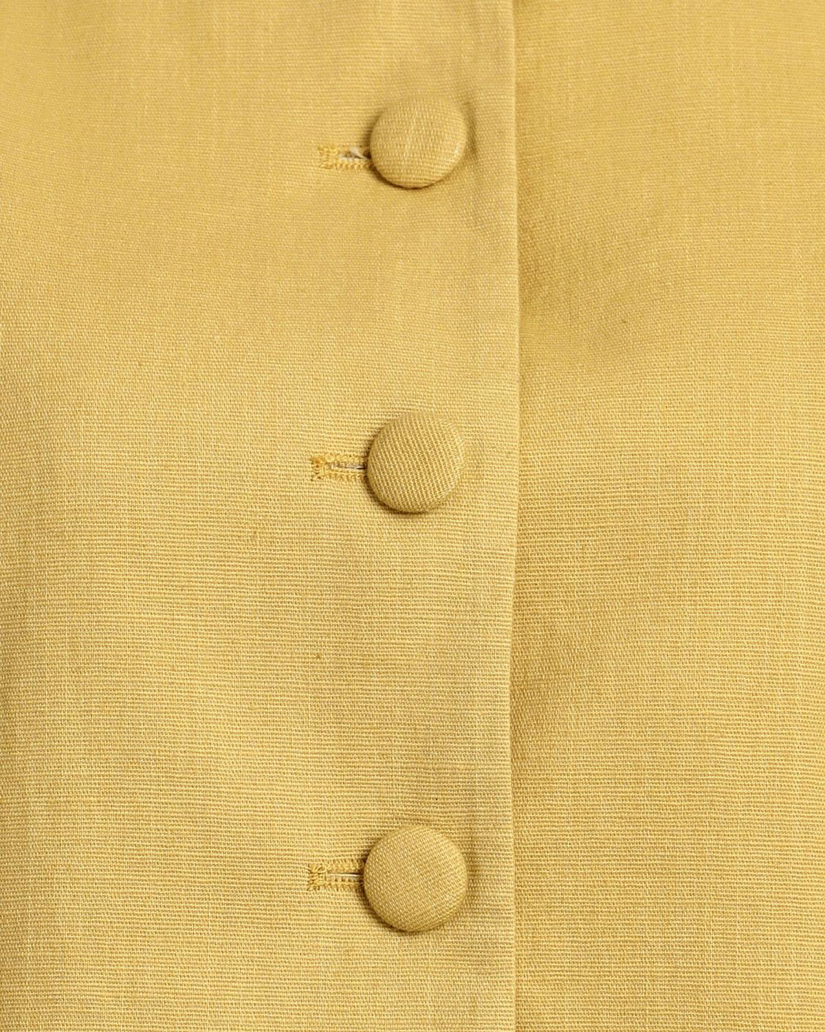 Yellow Round Neck Button Vest Product Image