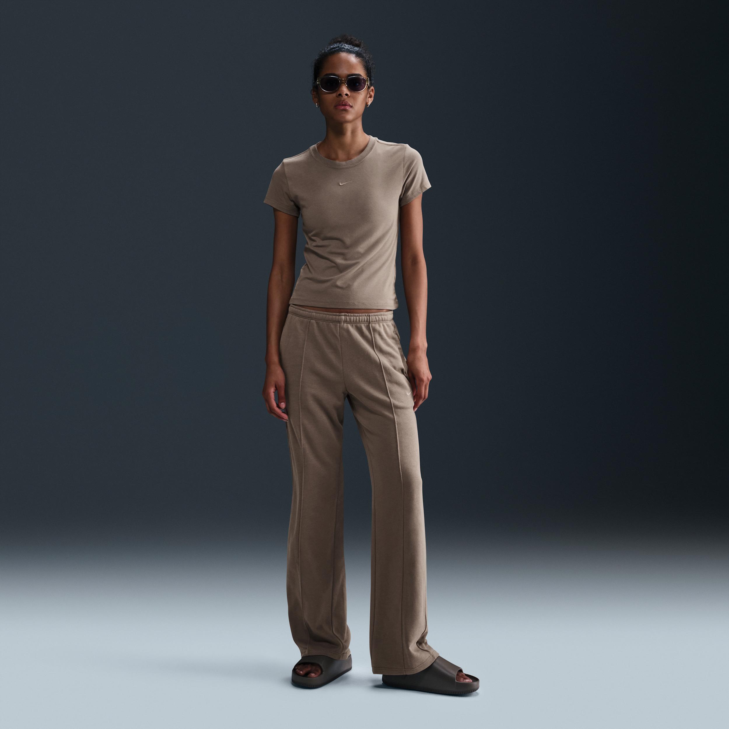 Nike Sportswear Chill Terry Women's Mid-Rise French Terry Open-Hem Sweatpants Product Image