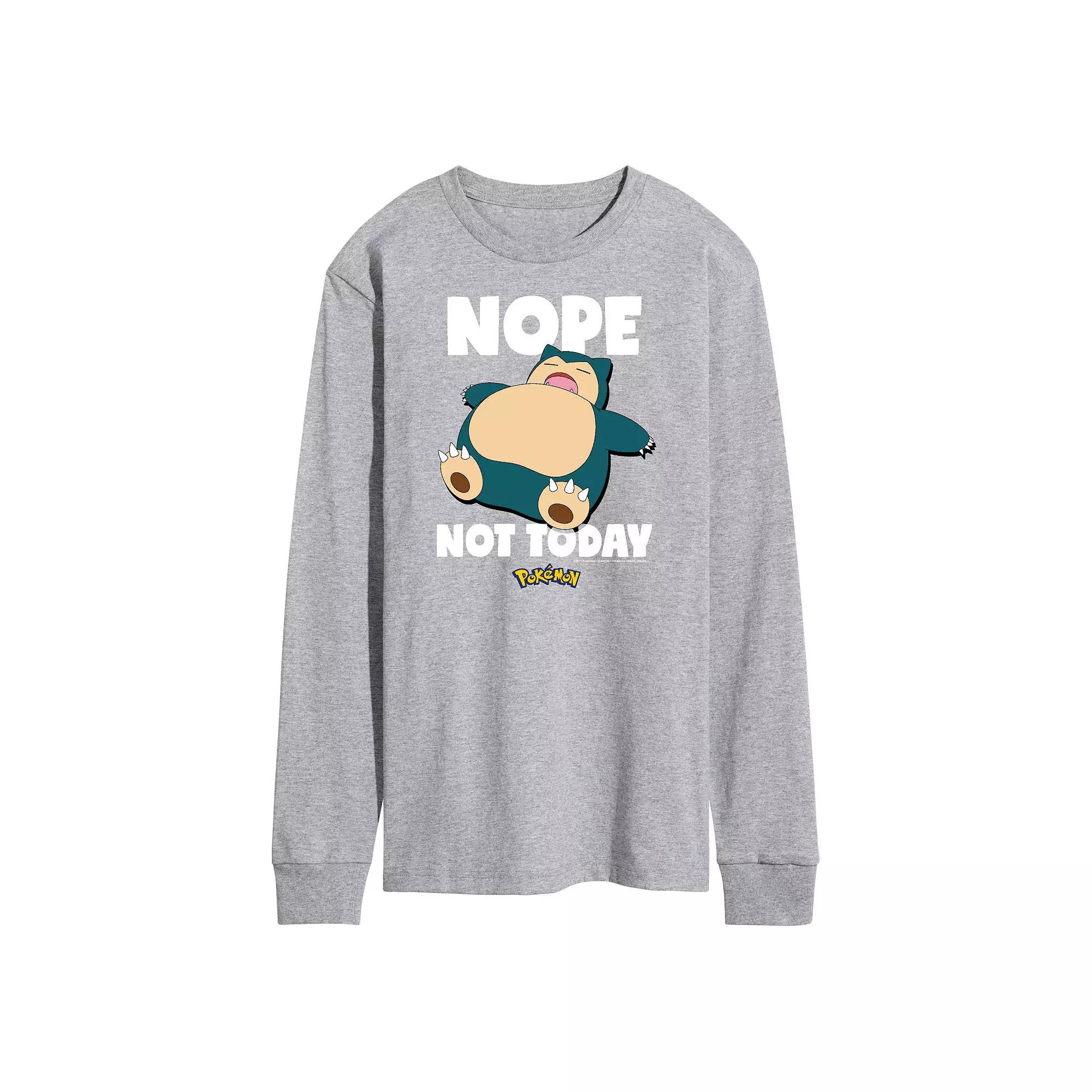 Men's Pokemon Nope Not Today Long Sleeve,  Product Image