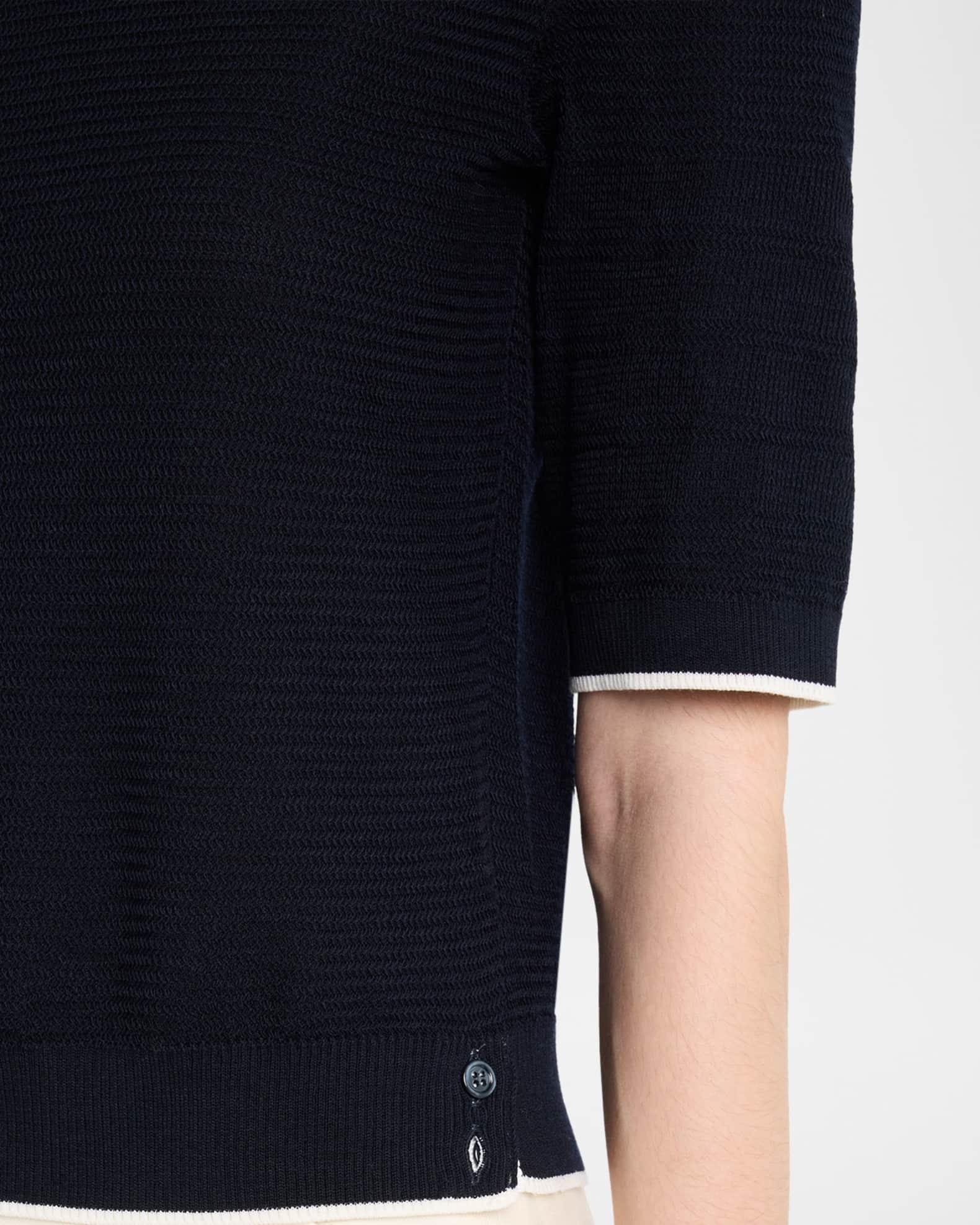 Textured Stitch Short-Sleeve Sweater Product Image