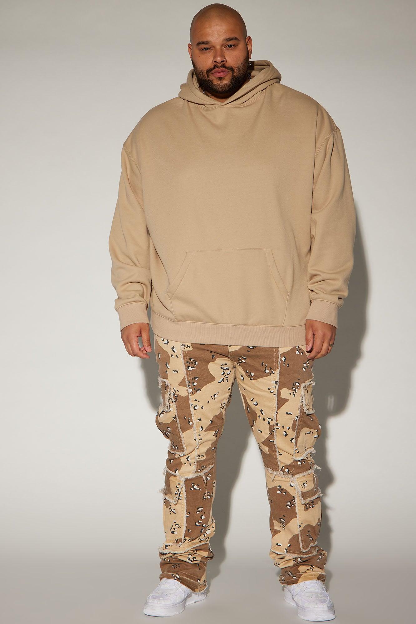 Shout Out Fray Stacked Skinny Flare Pants - Brown/combo Product Image