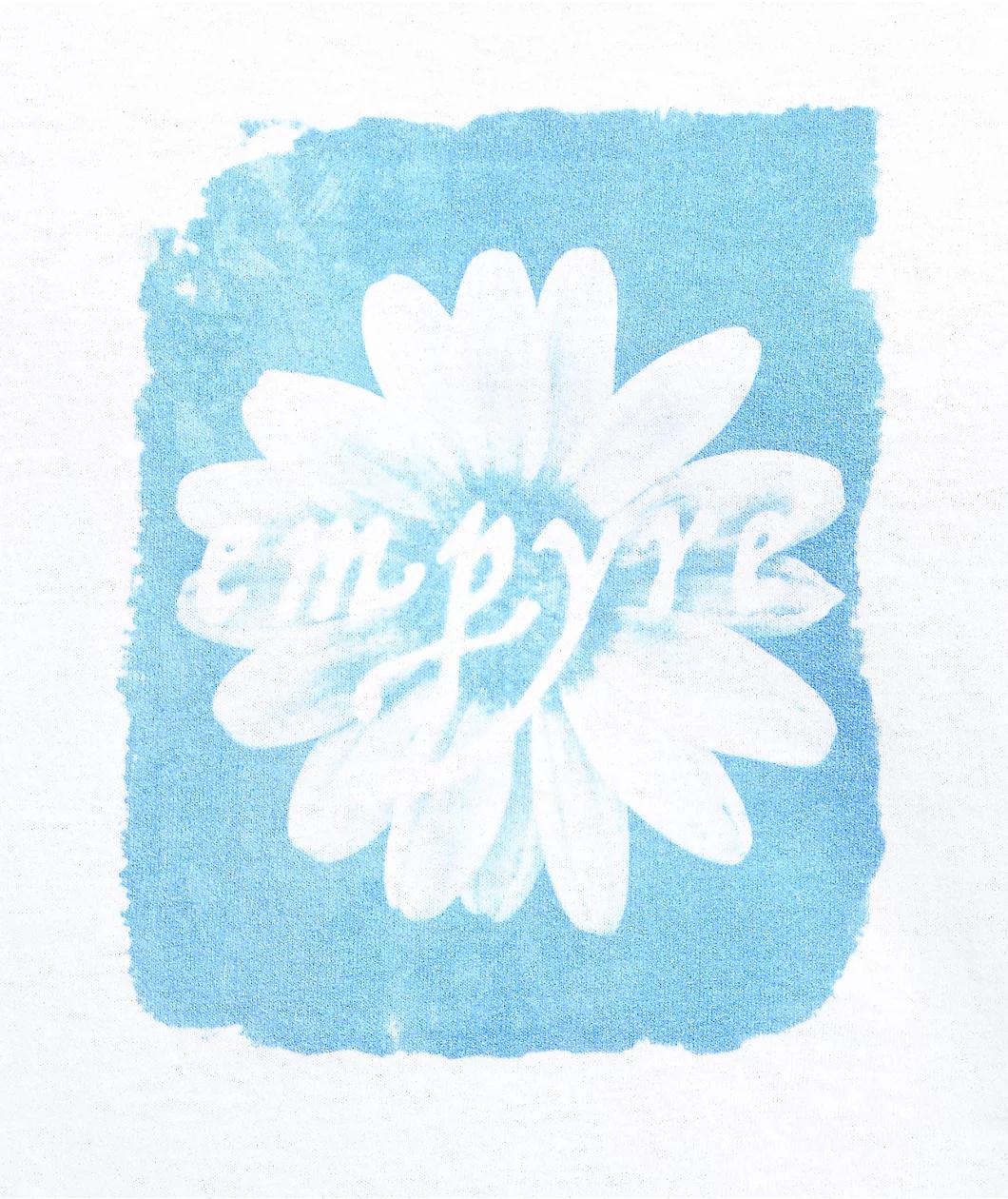 Empyre Cyanotype Daisy White T-Shirt Product Image
