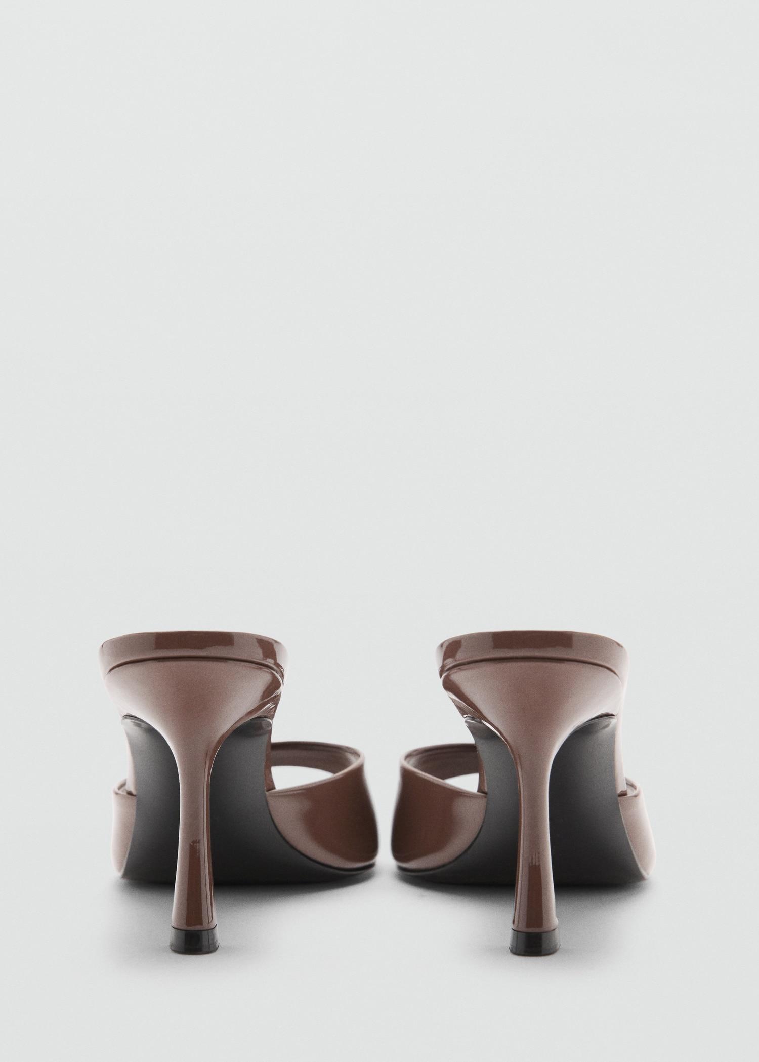 Patent leather effect heeled sandal - Women | MANGO USA Product Image