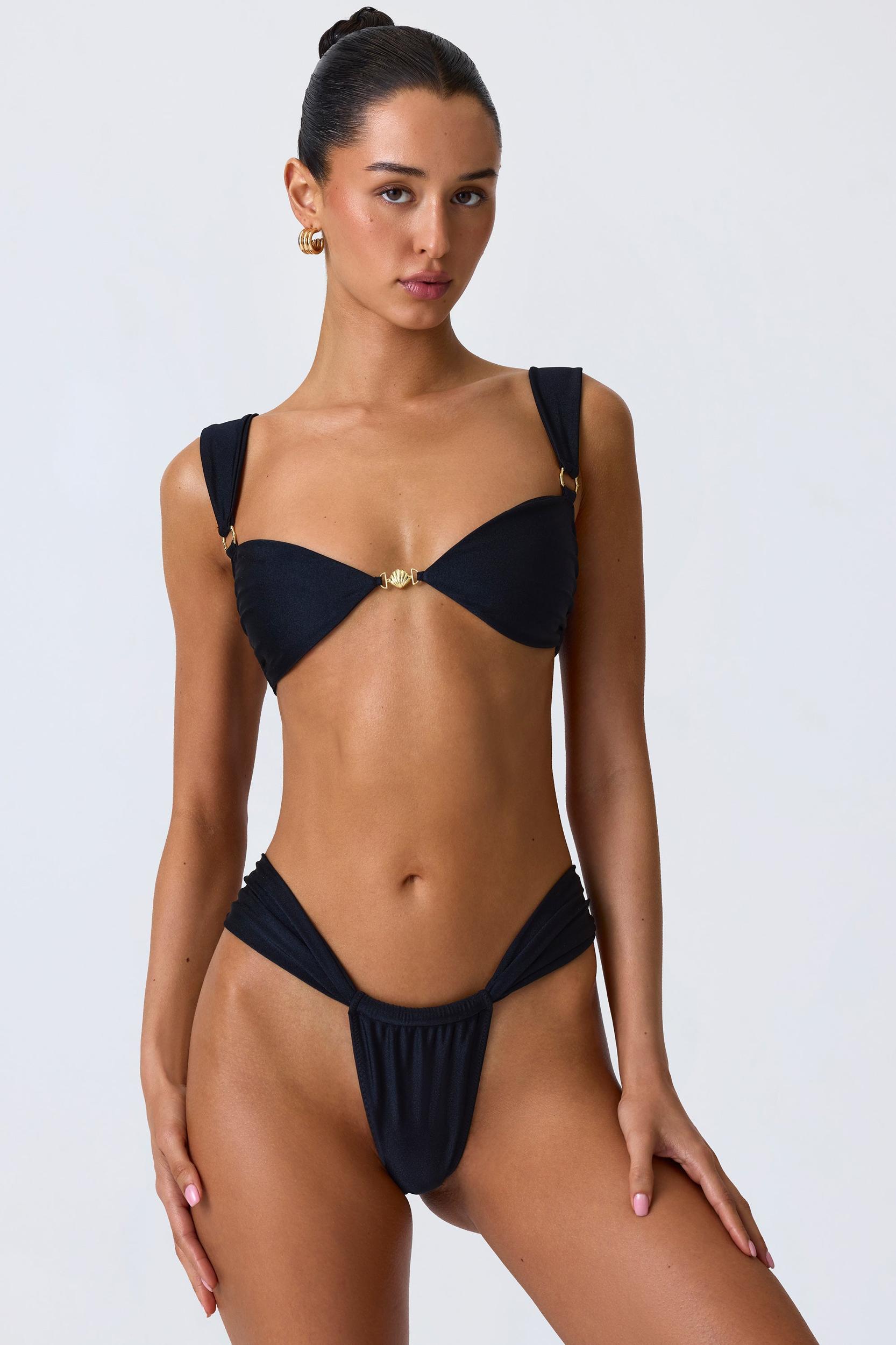 Cheeky Bikini Bottoms in Black Product Image
